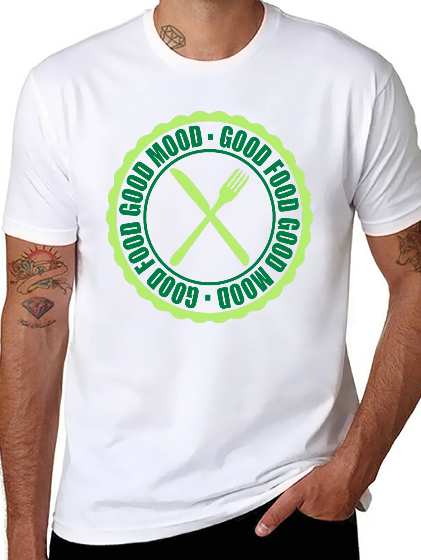 Good Food Good Mood Graphic T-Shirt