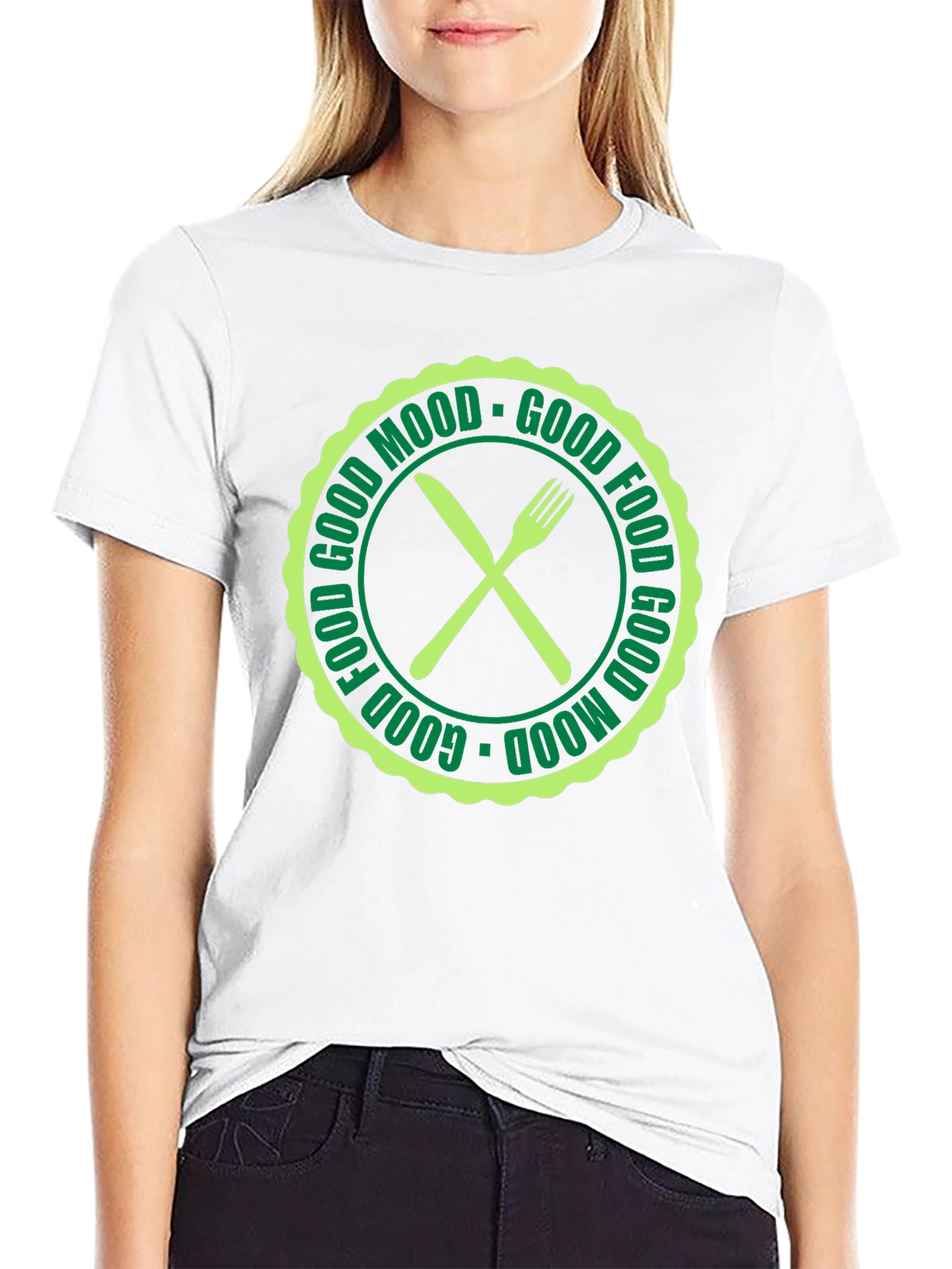 Good Food Good Mood Graphic T-Shirt