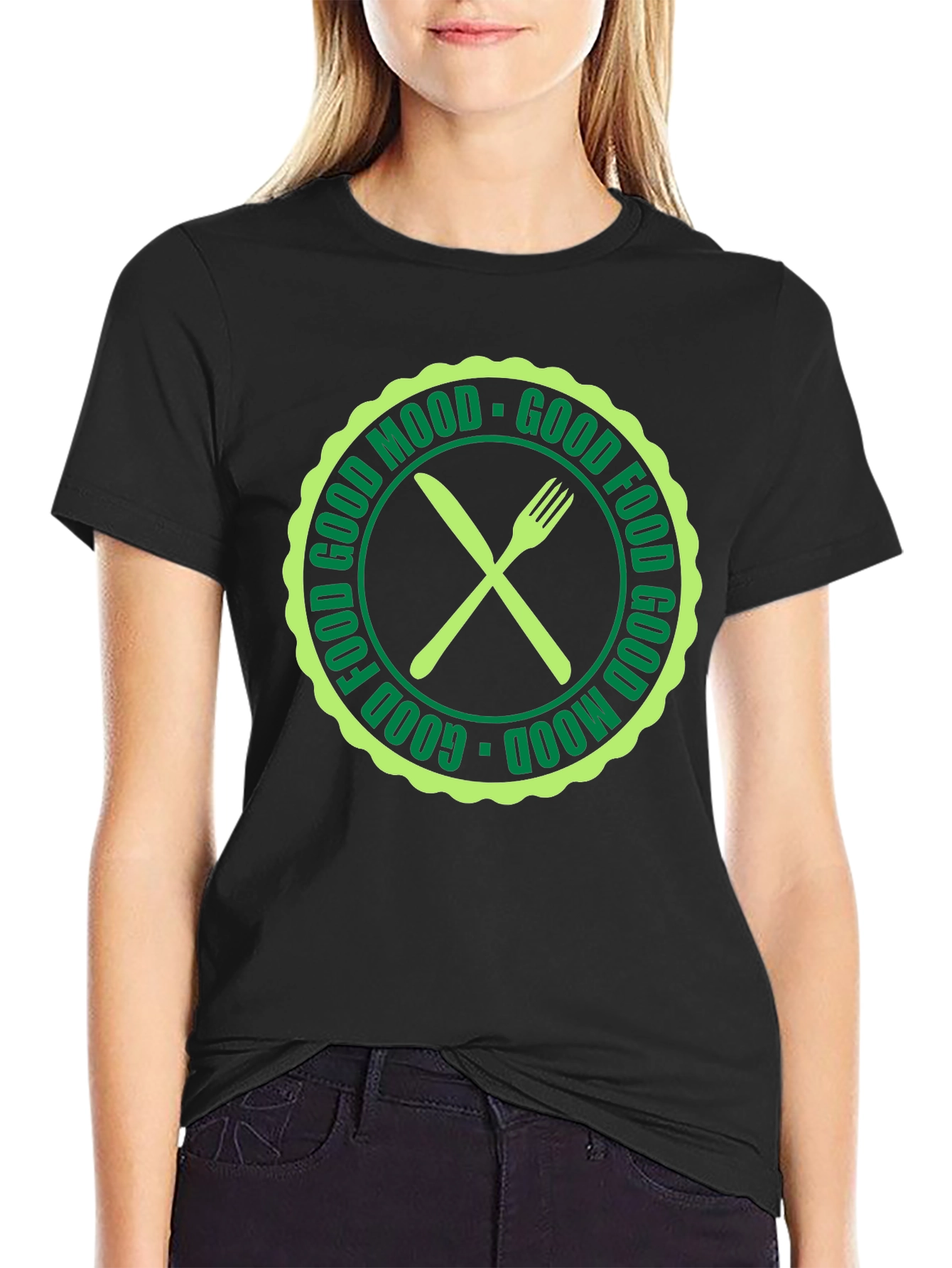 Good Food Good Mood Graphic T-Shirt