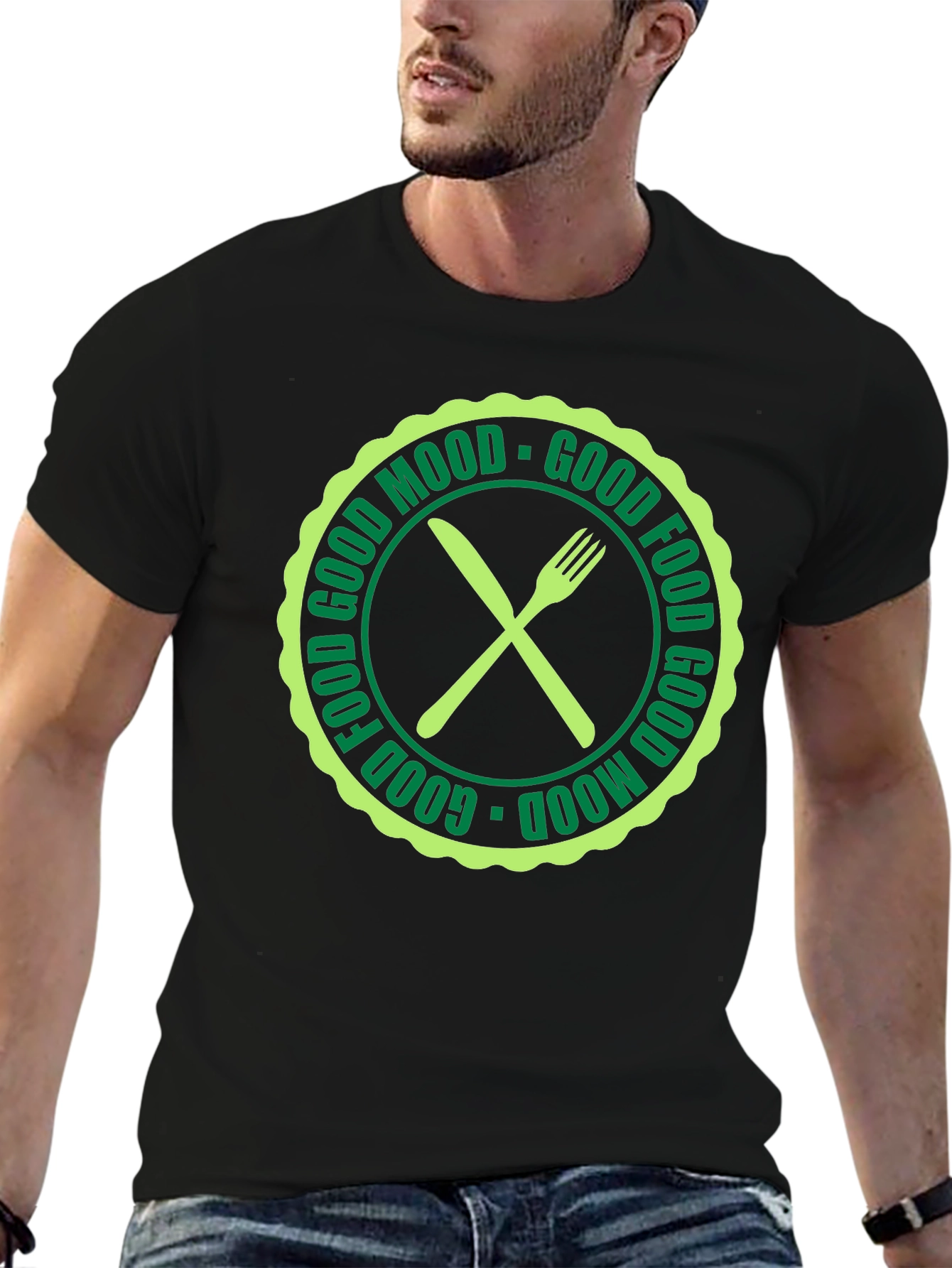 Good Food Good Mood Graphic T-Shirt