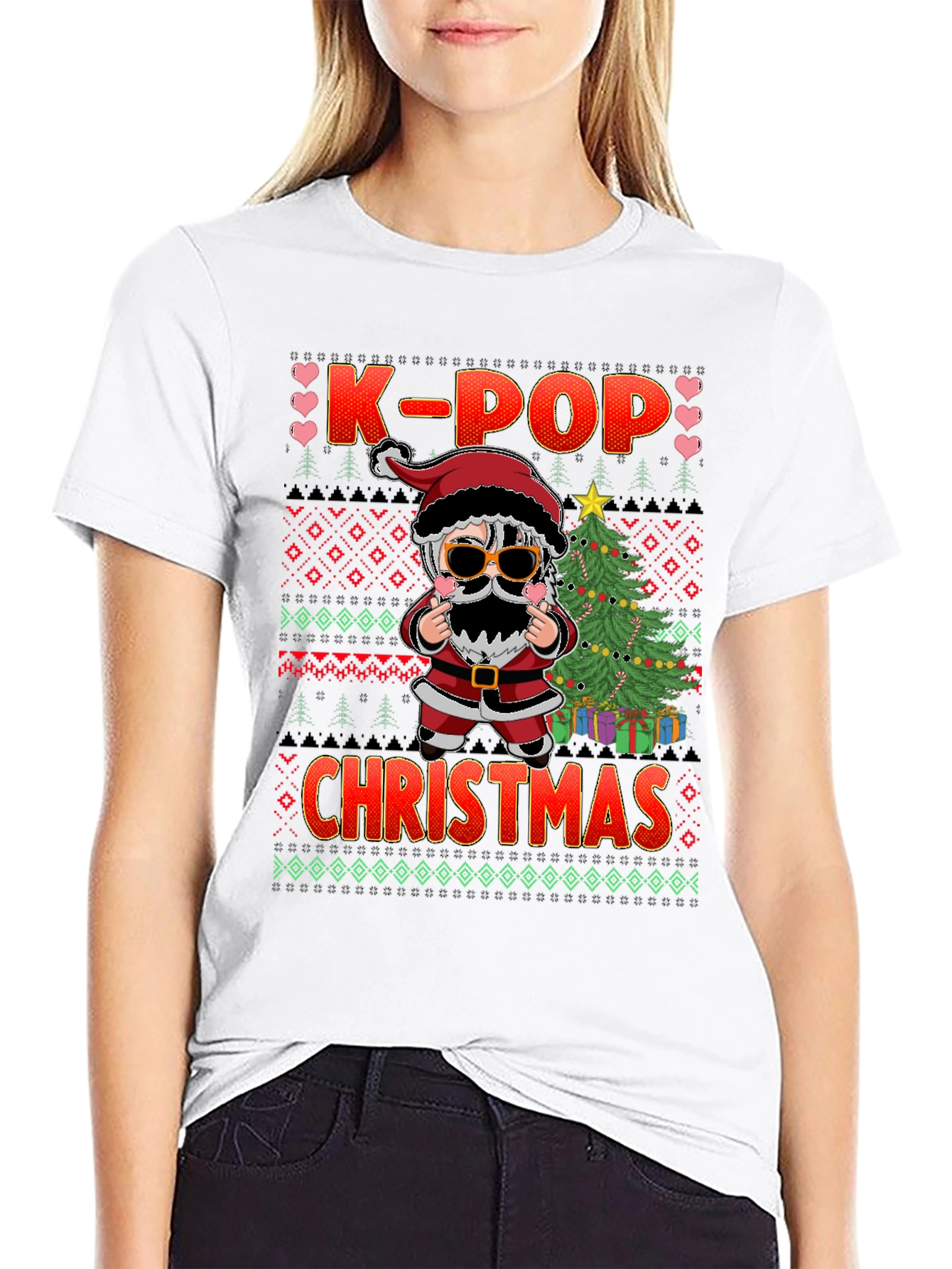 K-Pop Christmas Santa T-Shirt