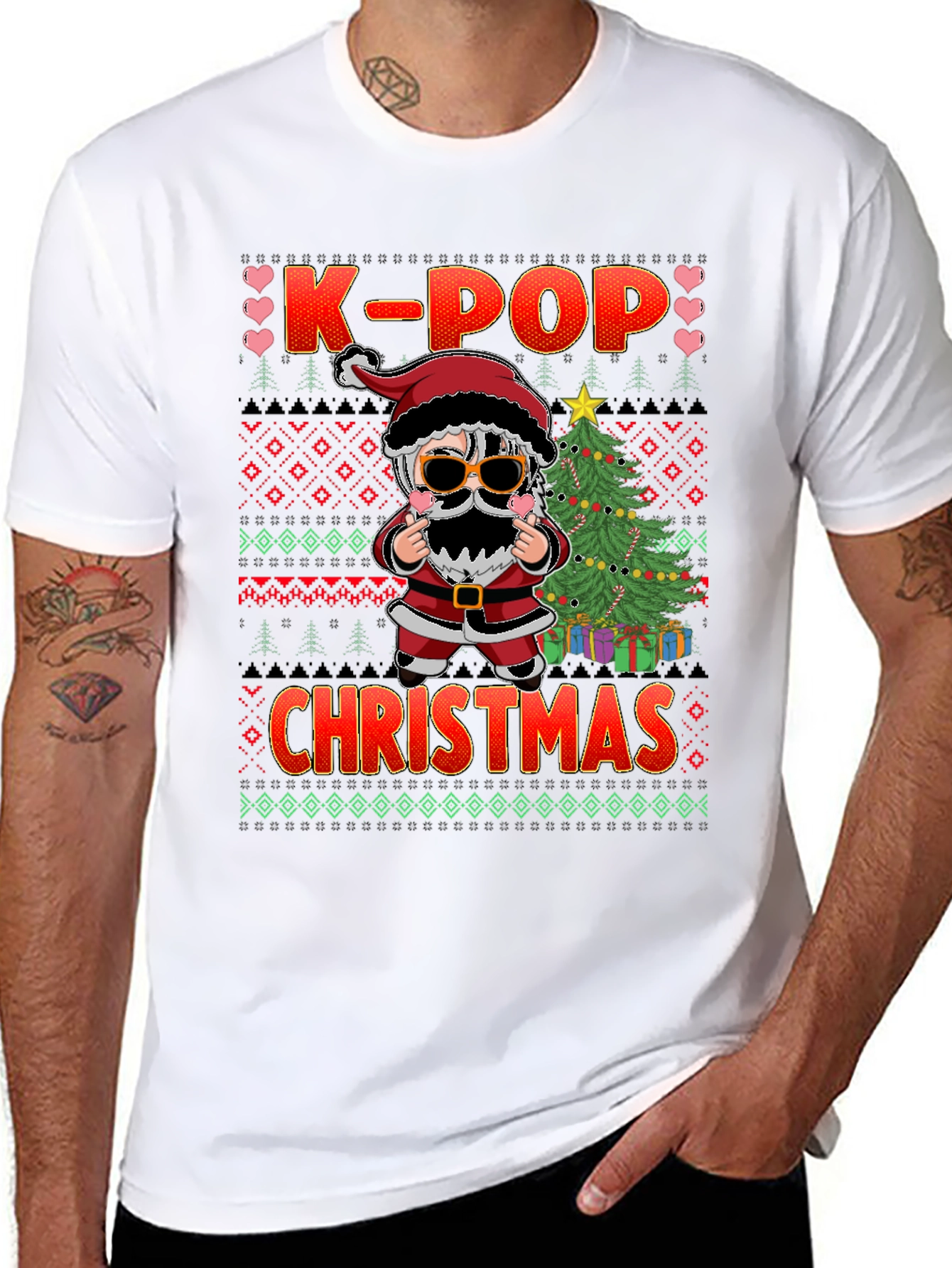 K-Pop Christmas Santa T-Shirt