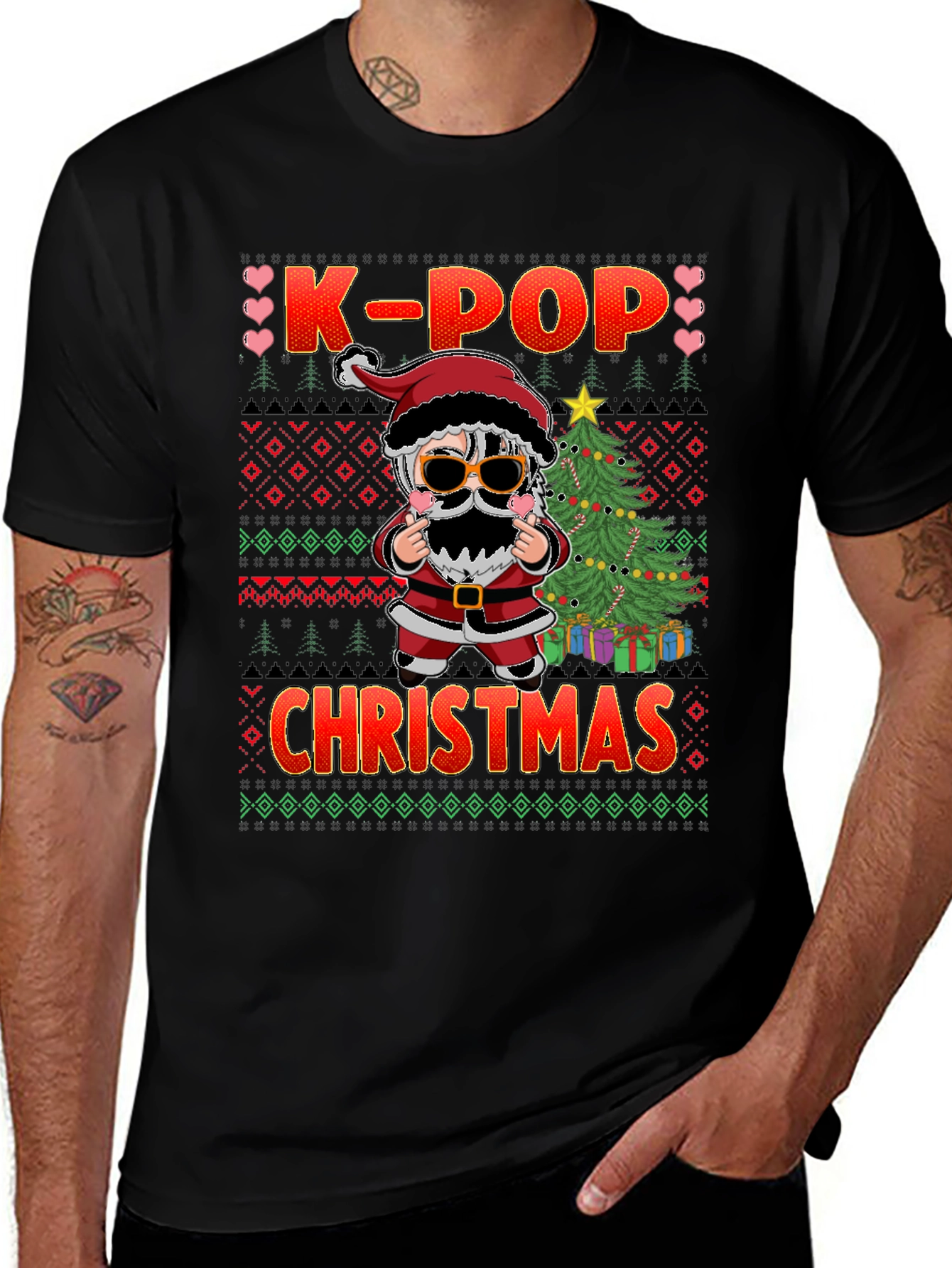 K-Pop Christmas Santa T-Shirt