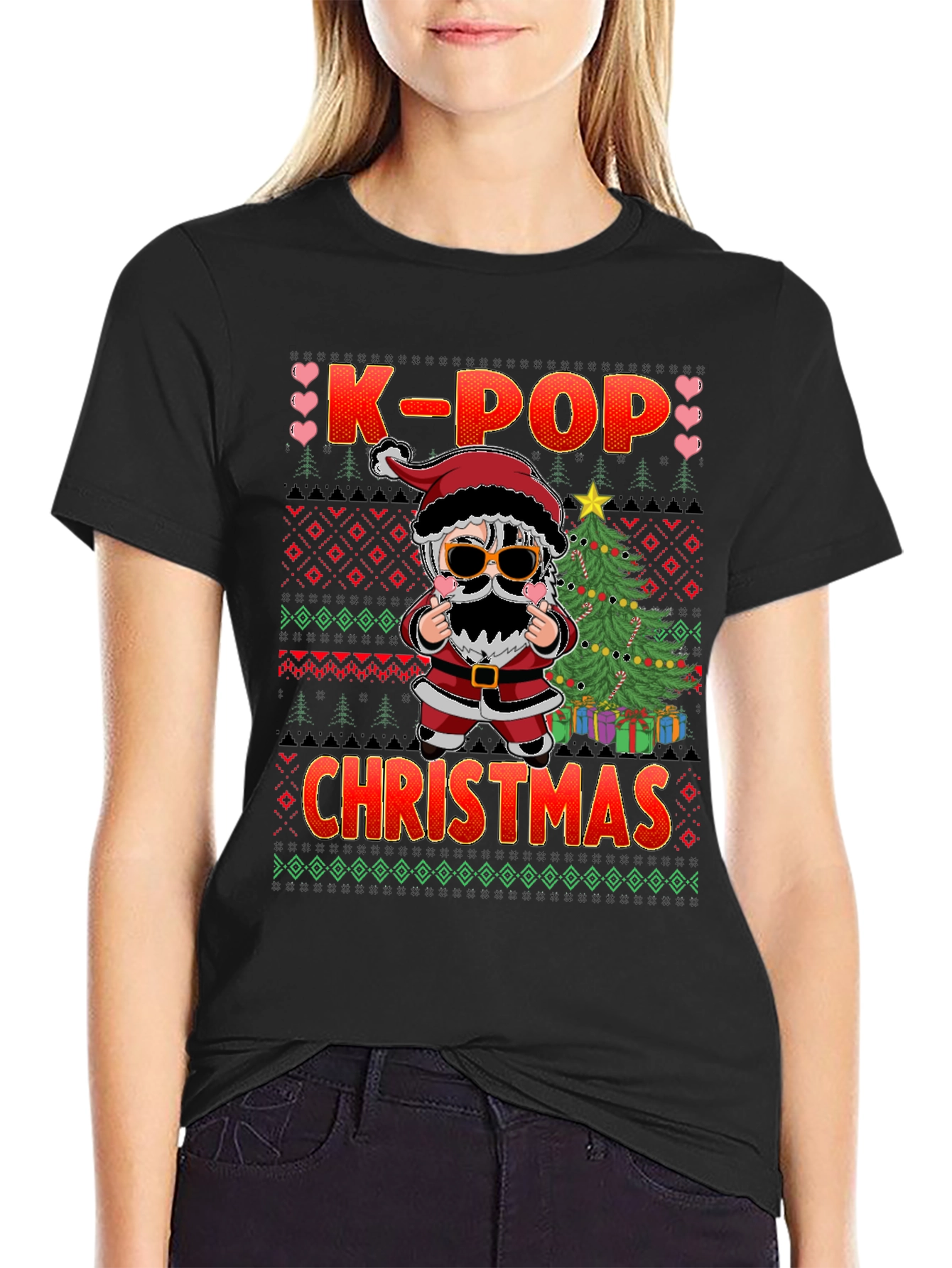 K-Pop Christmas Santa T-Shirt