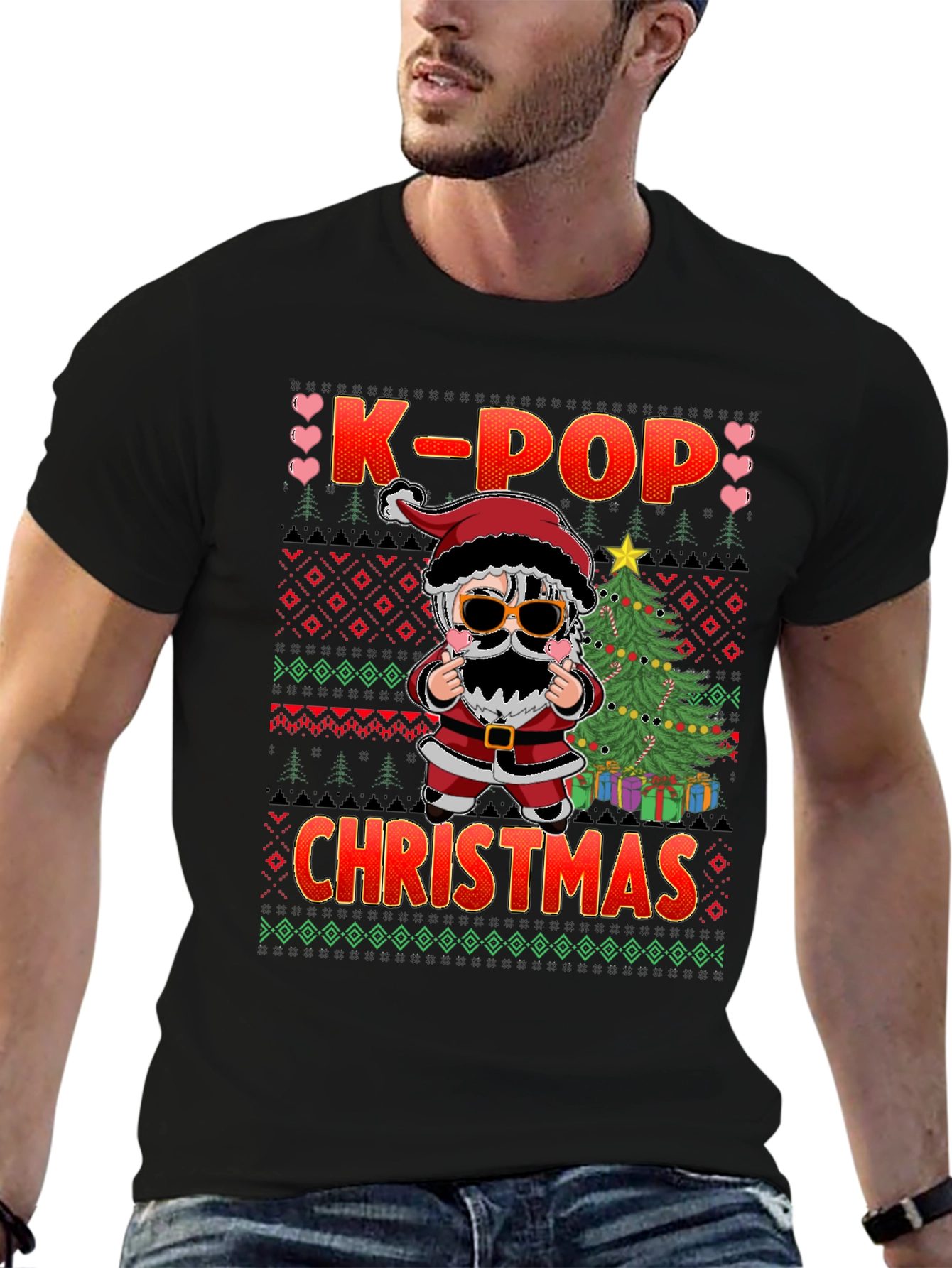 K-Pop Christmas Santa T-Shirt