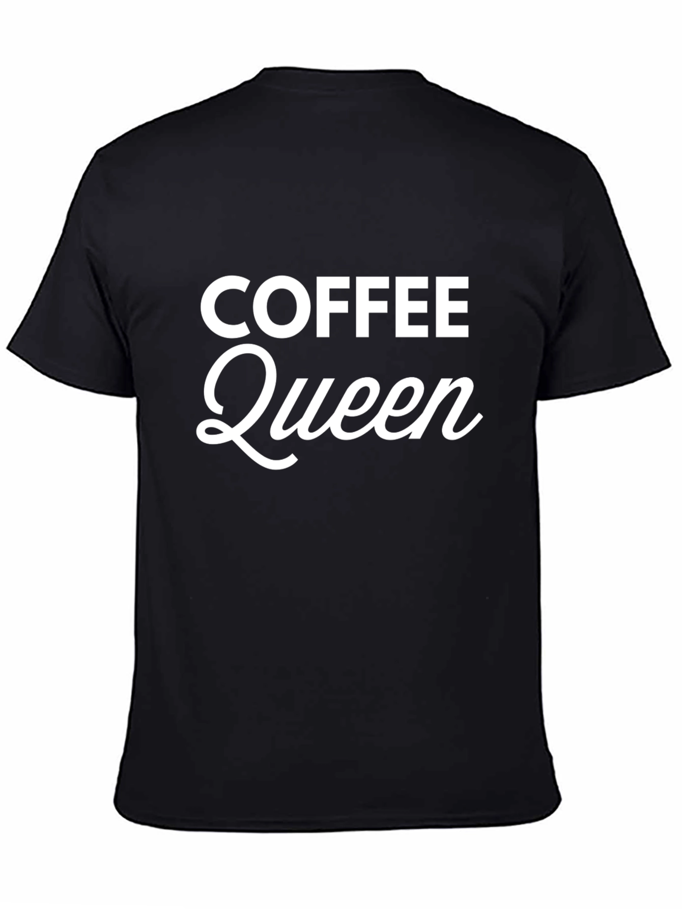 Coffee Queen Graphic Tee - Black Cotton T-Shirt