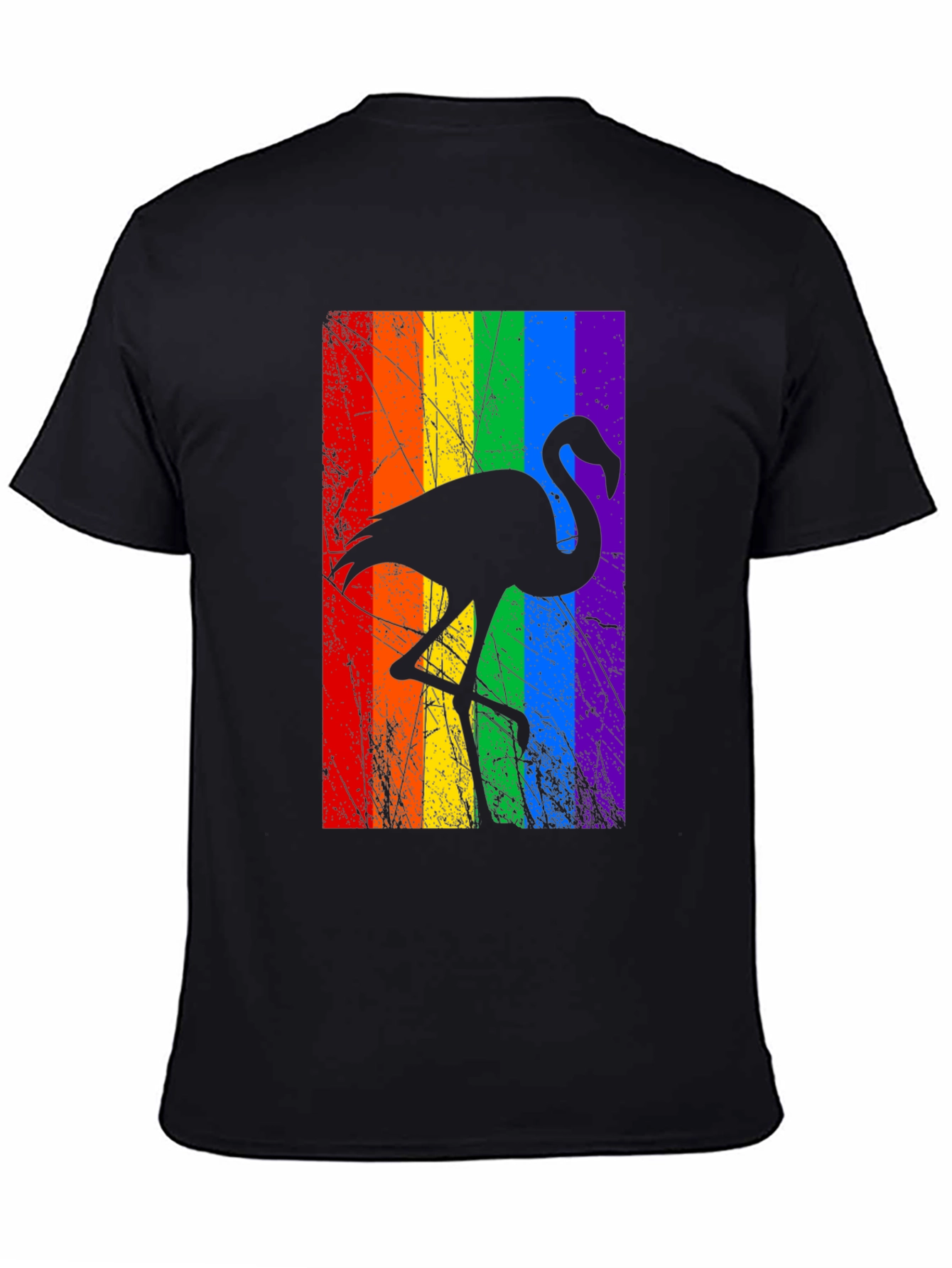 Rainbow Flamingo Graphic Tee - Pride LGBTQ+ Shirt