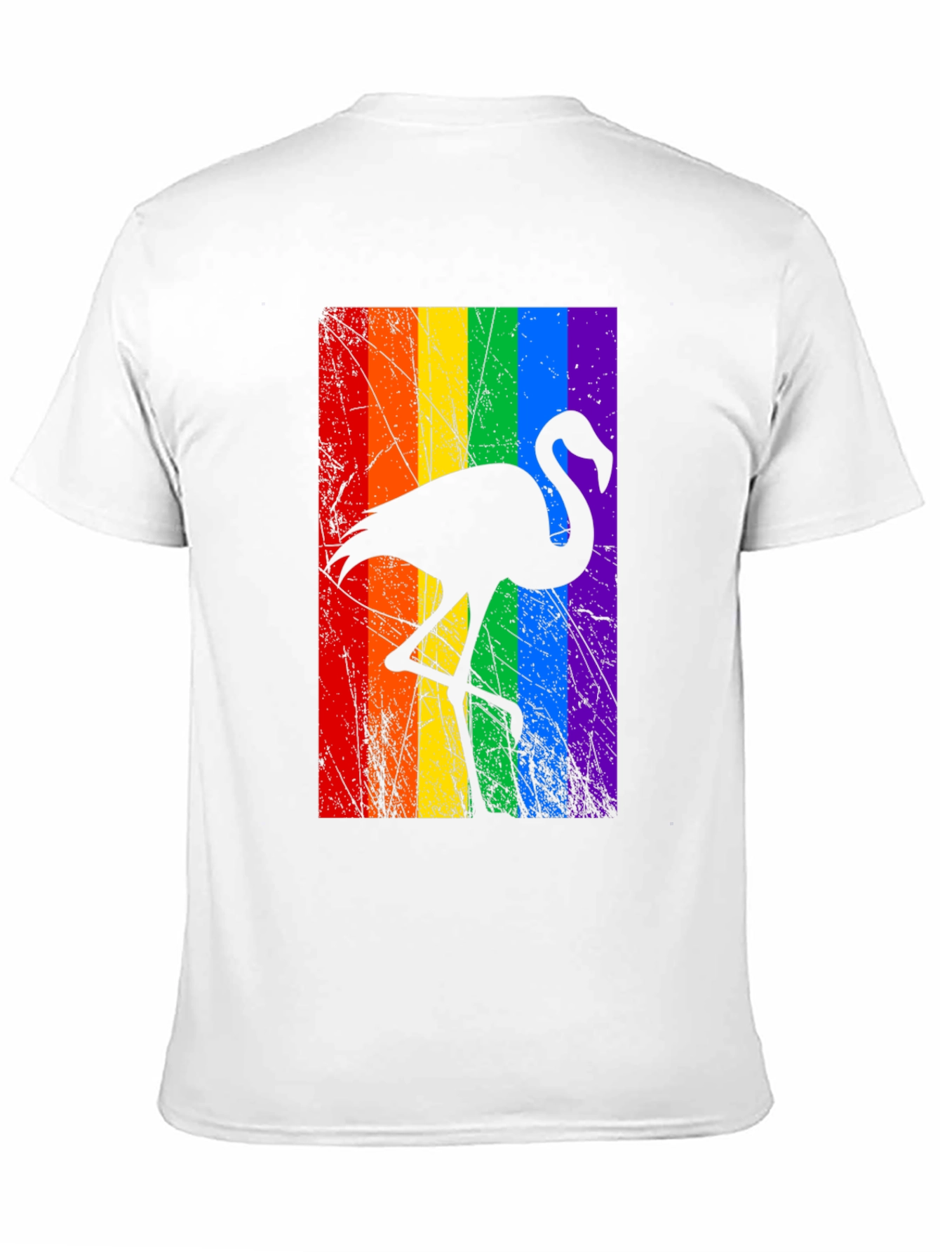 Rainbow Flamingo Graphic Tee - Pride LGBTQ+ Shirt