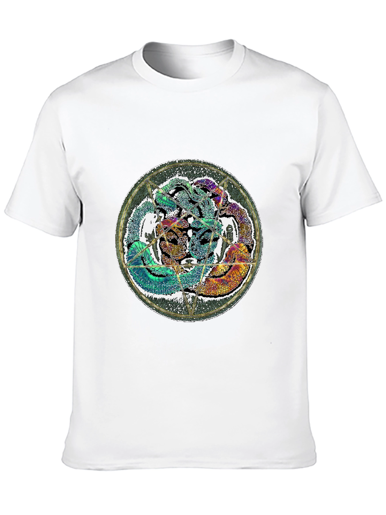 Mystic Snake Graphic Tee - Black Cotton