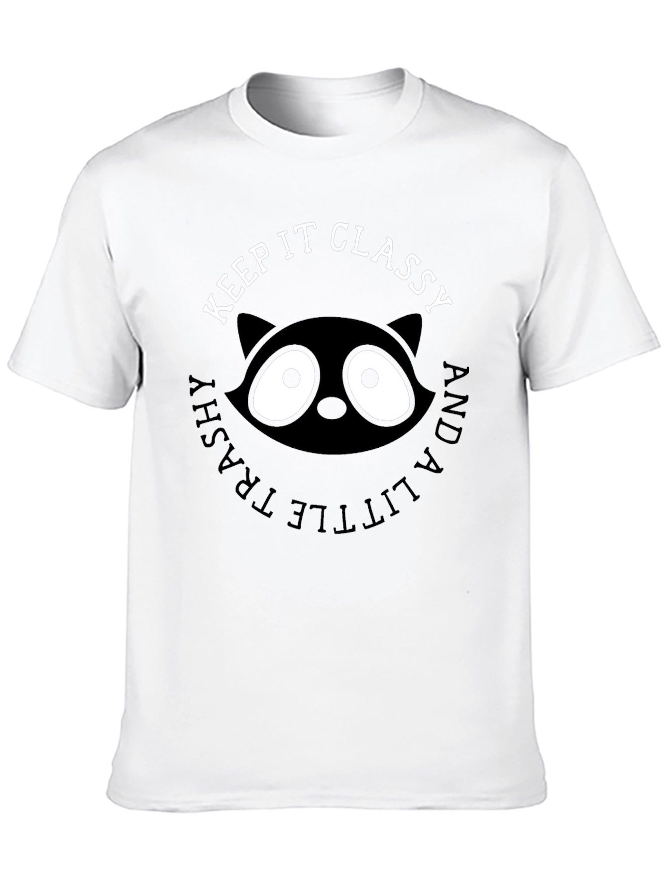 Keep It Classy Raccoon Graphic T-Shirt