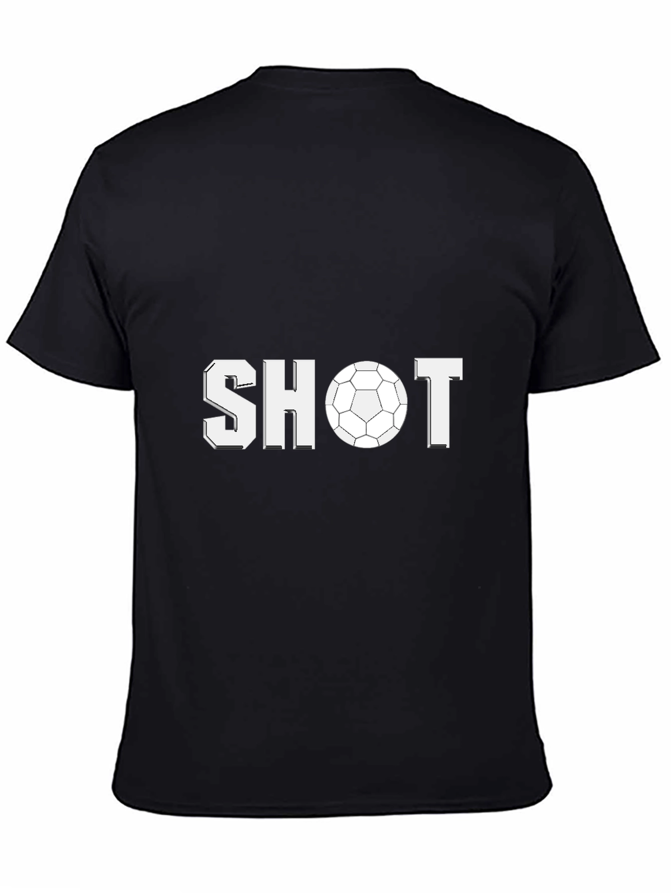 Soccer Shot Graphic Tee - Black Cotton T-Shirt