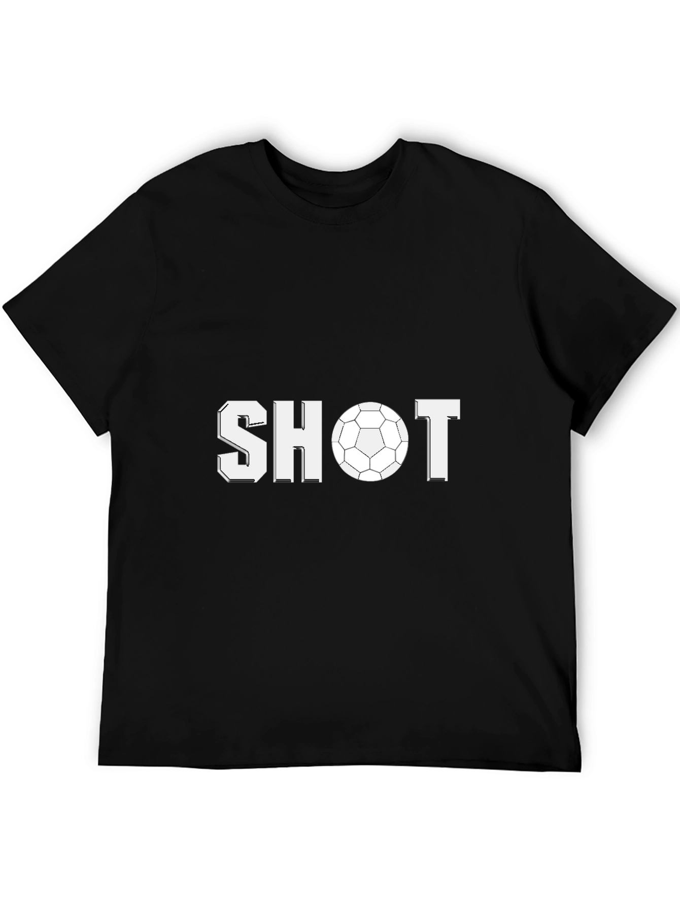 Soccer Shot Graphic Tee - Black Cotton T-Shirt