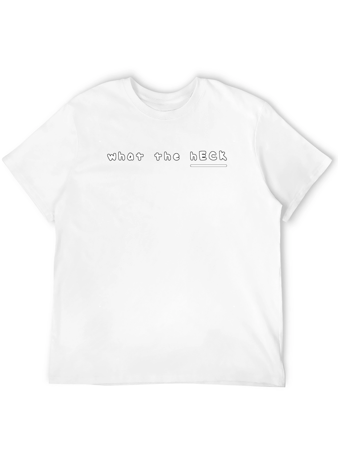 What the Heck T-Shirt - Casual Black Tee
