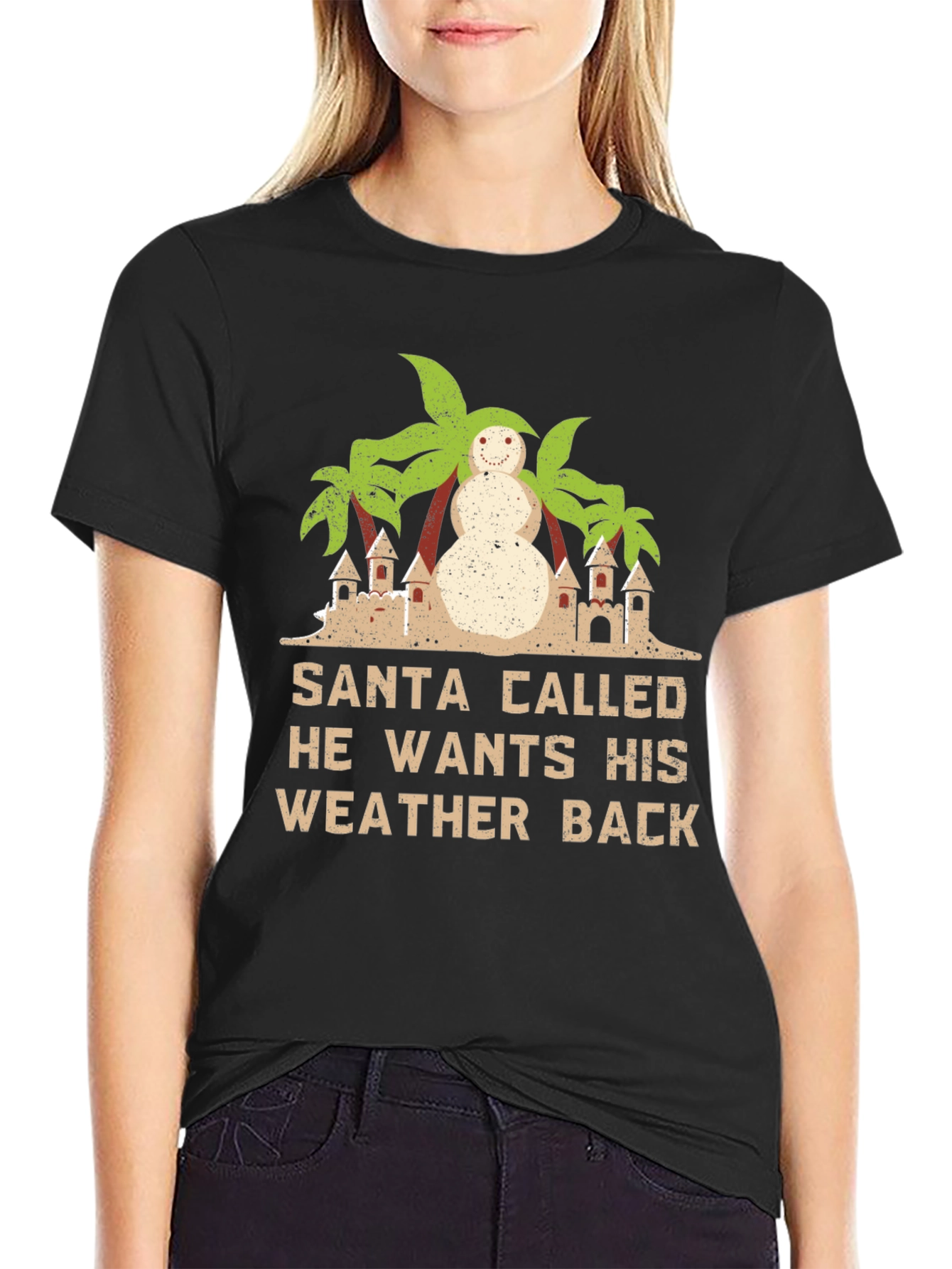 Santa Wants Weather Back Graphic T-Shirt