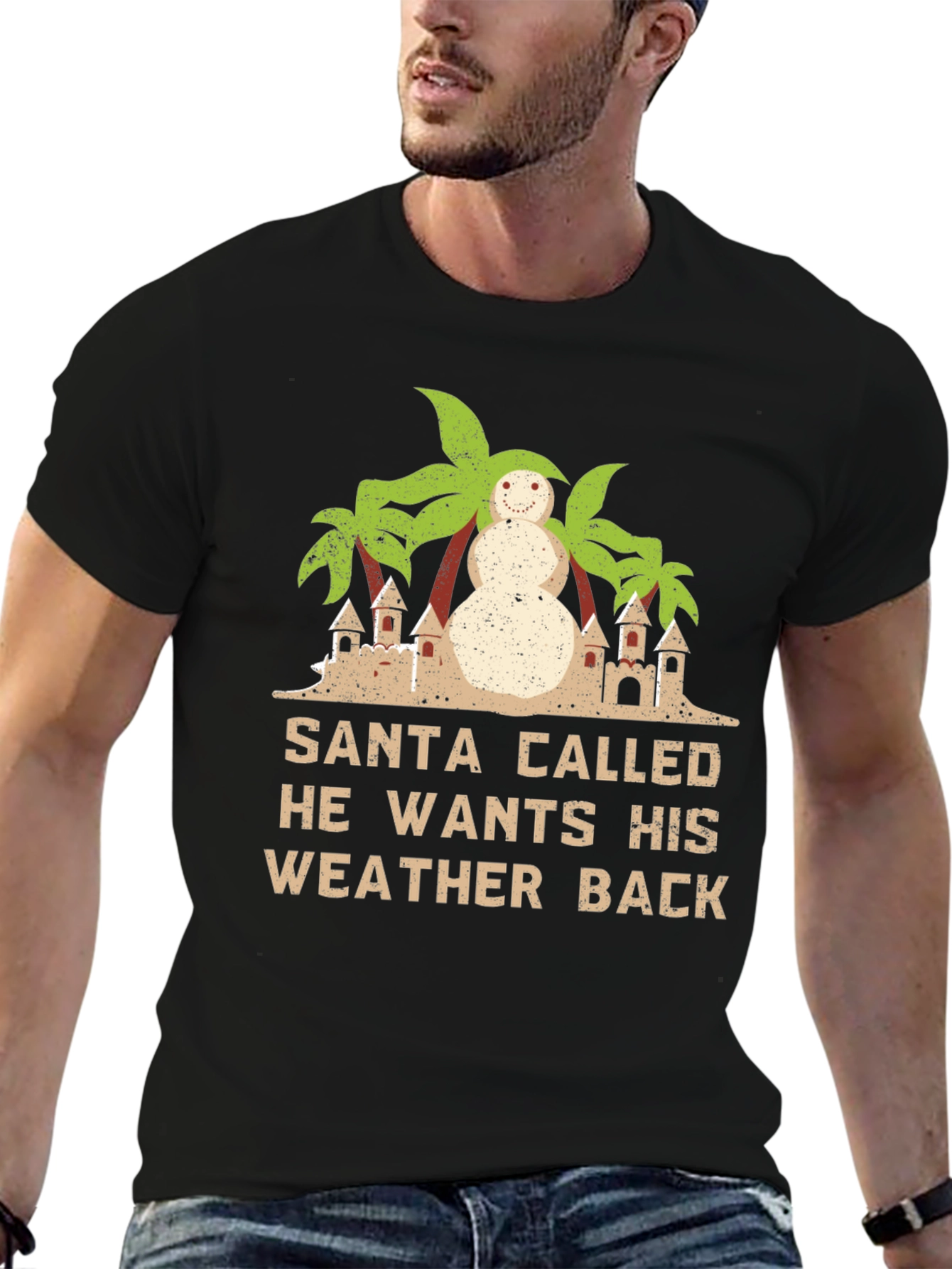 Santa Wants Weather Back Graphic T-Shirt