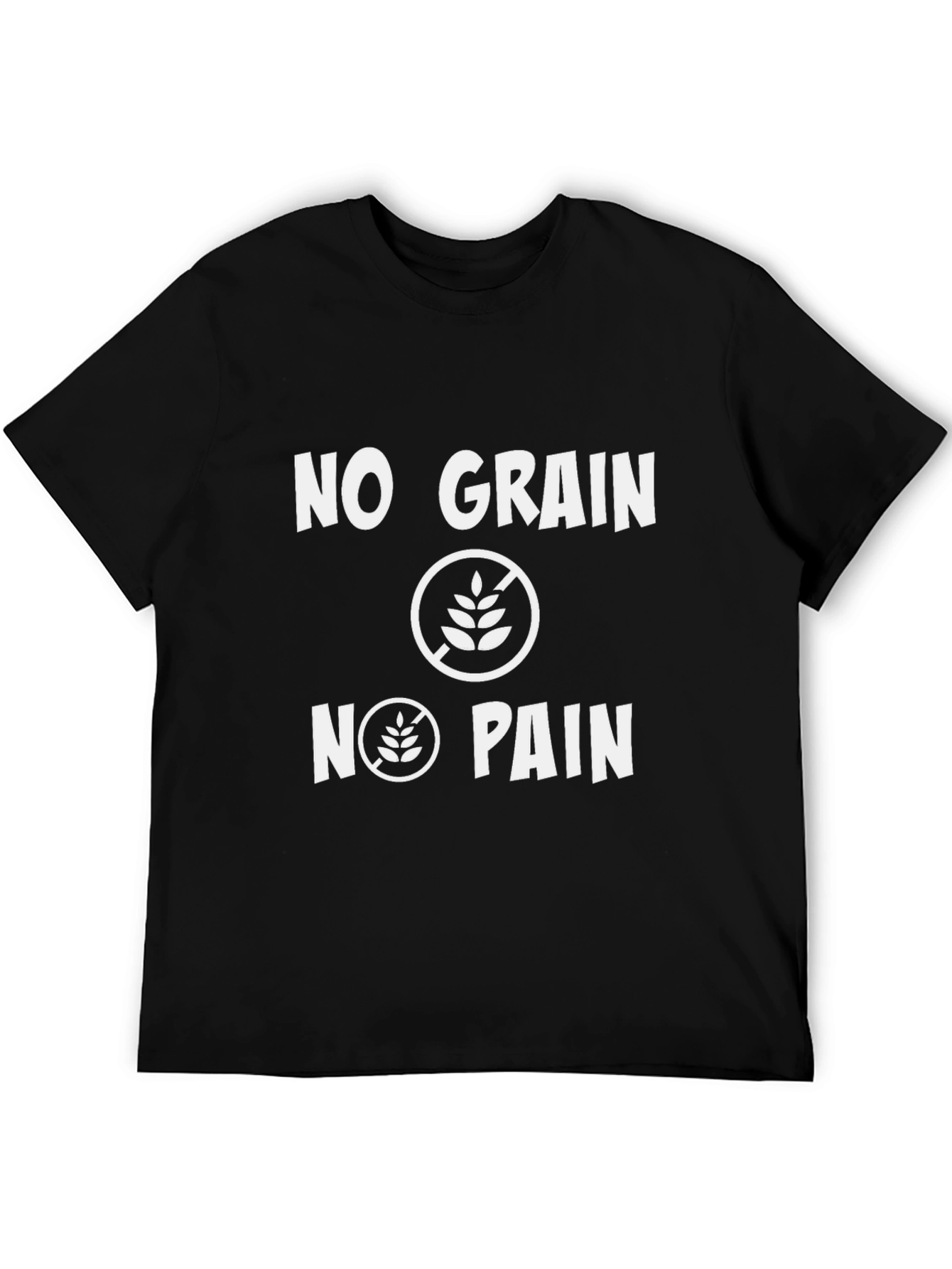No Grain No Pain Black T-Shirt
