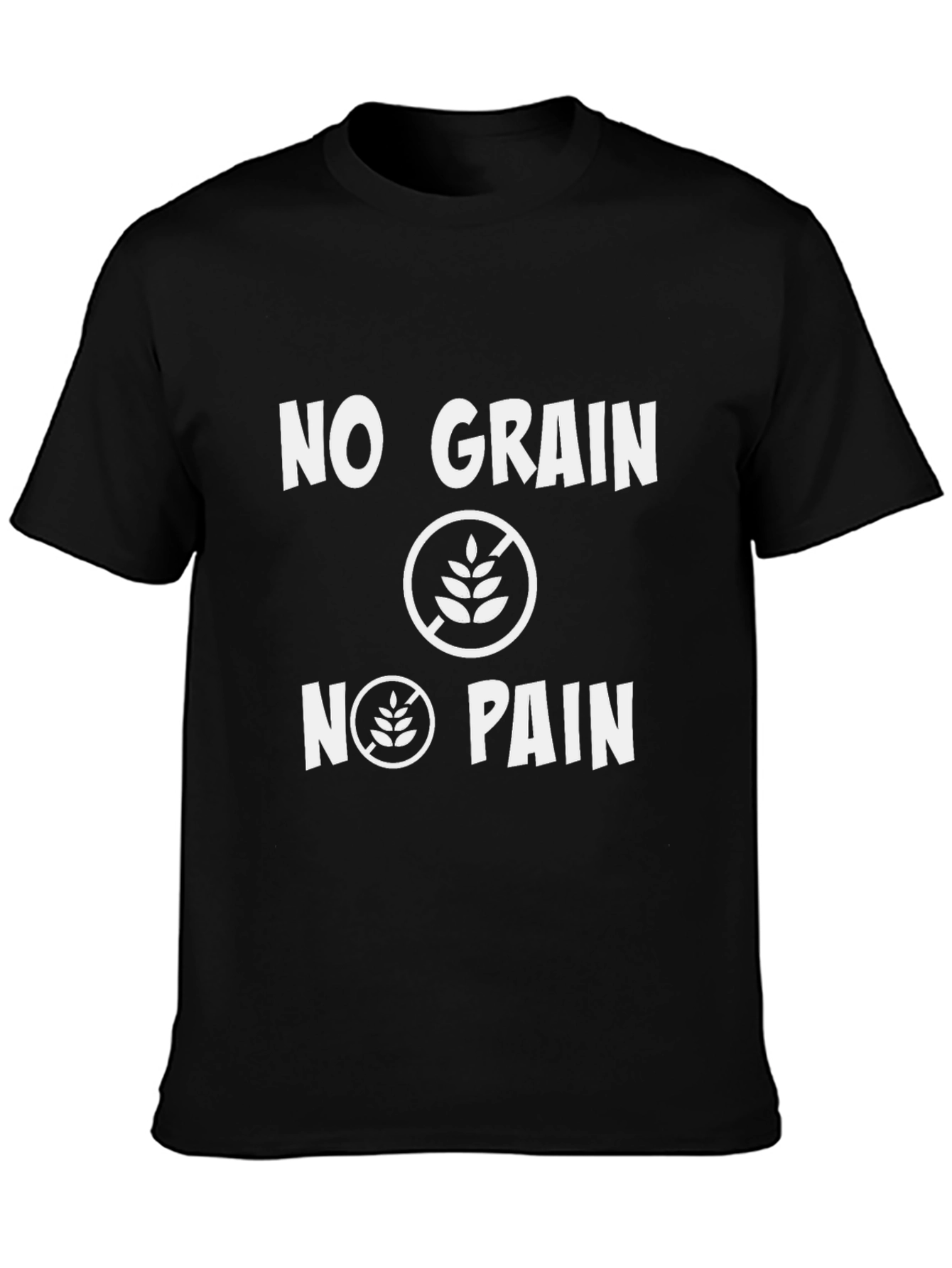 No Grain No Pain Black T-Shirt
