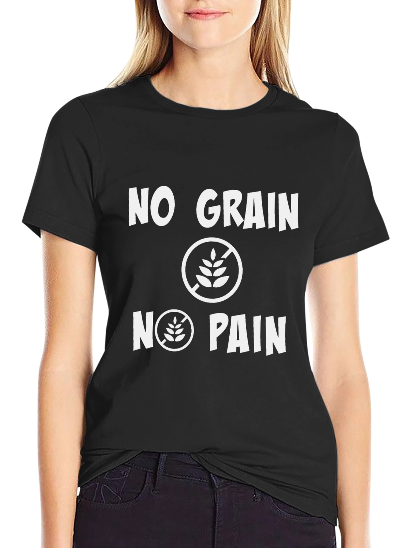 No Grain No Pain Black T-Shirt