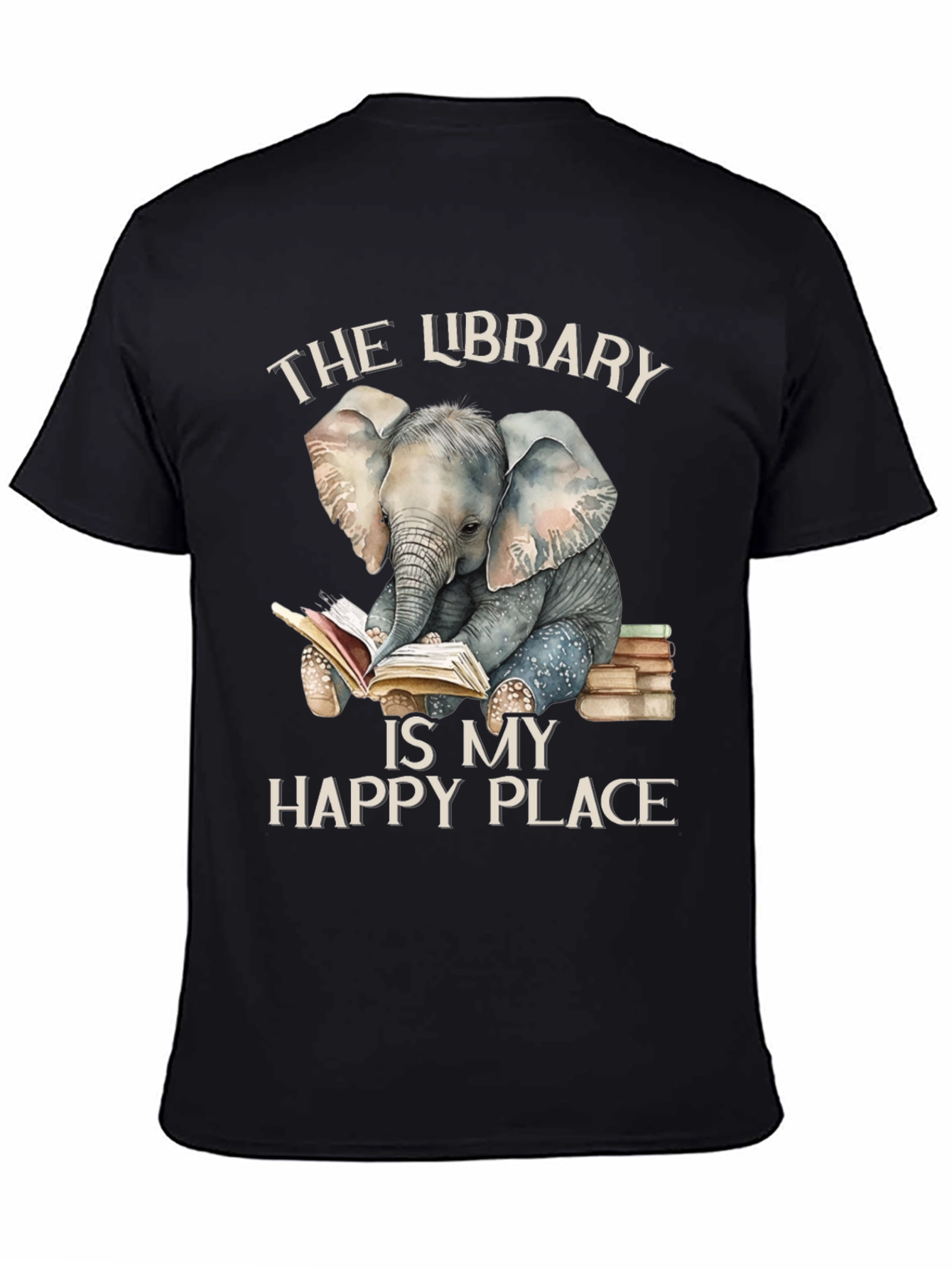 Library Elephant T-Shirt - Book Lovers Tee