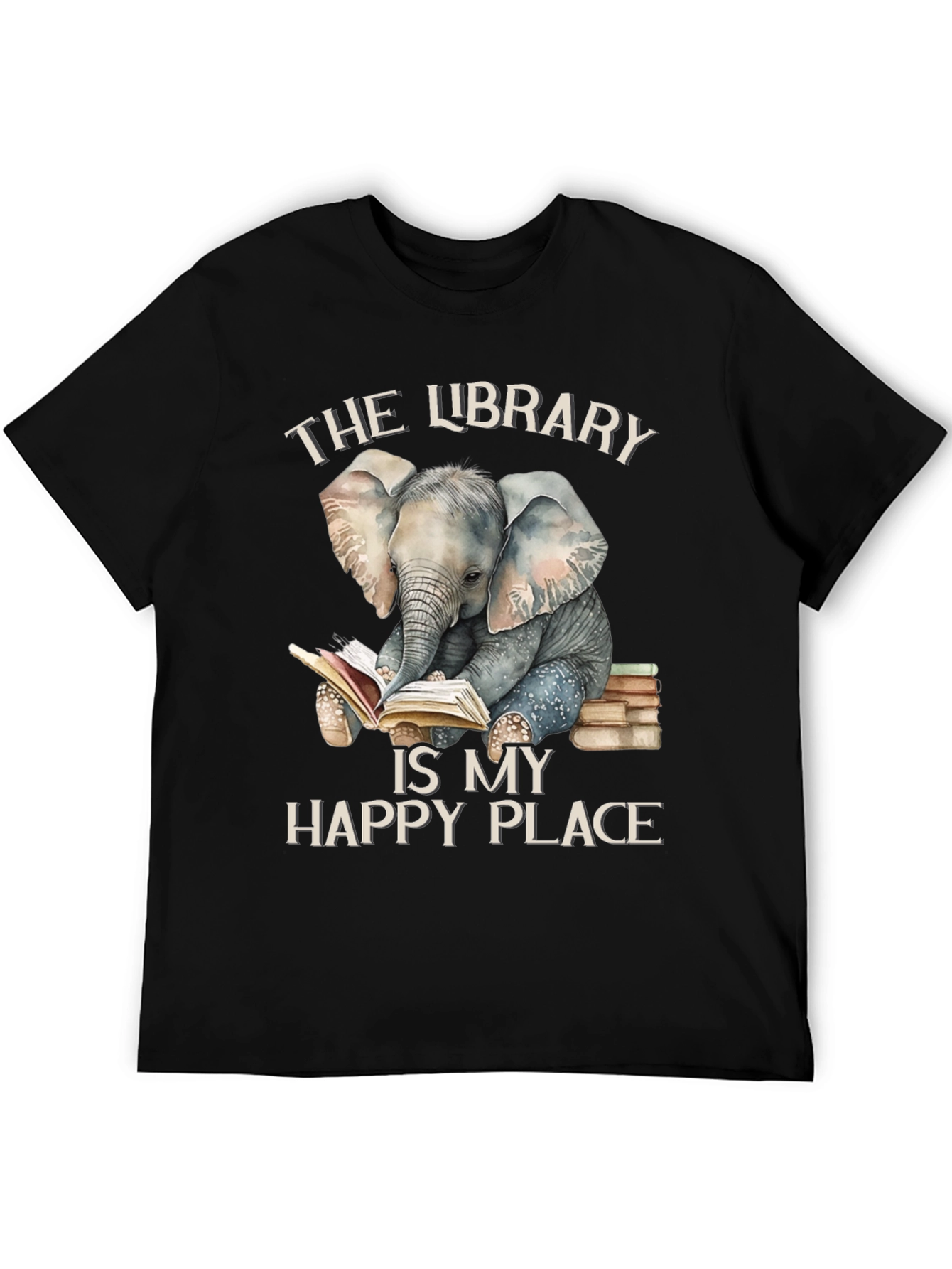 Library Elephant T-Shirt - Book Lovers Tee