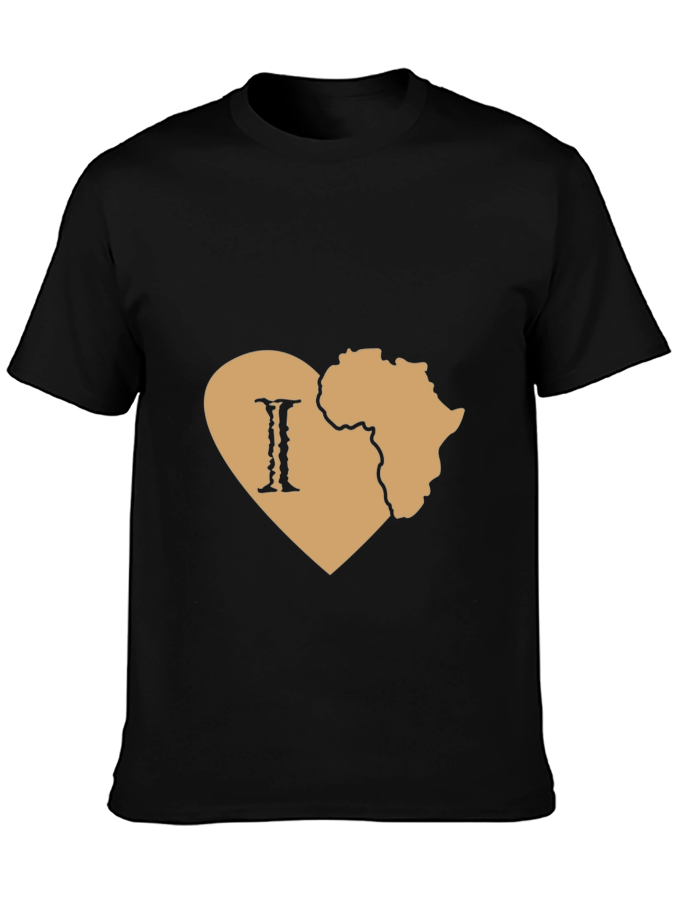 I Love Africa Black T-Shirt