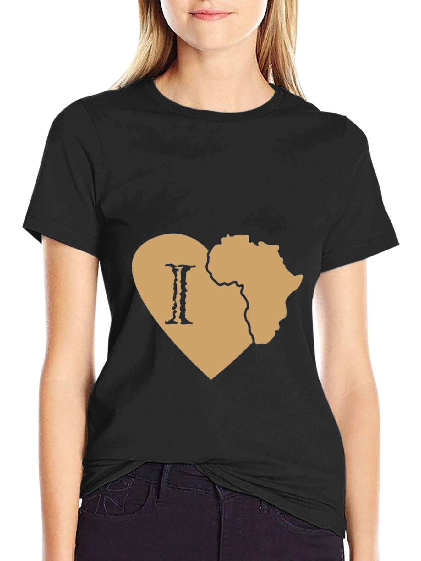 I Love Africa Black T-Shirt