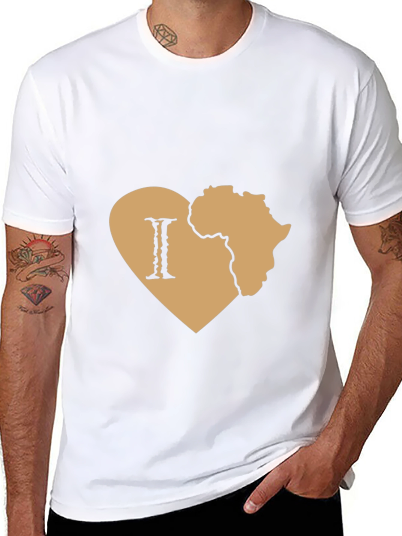 I Love Africa Black T-Shirt