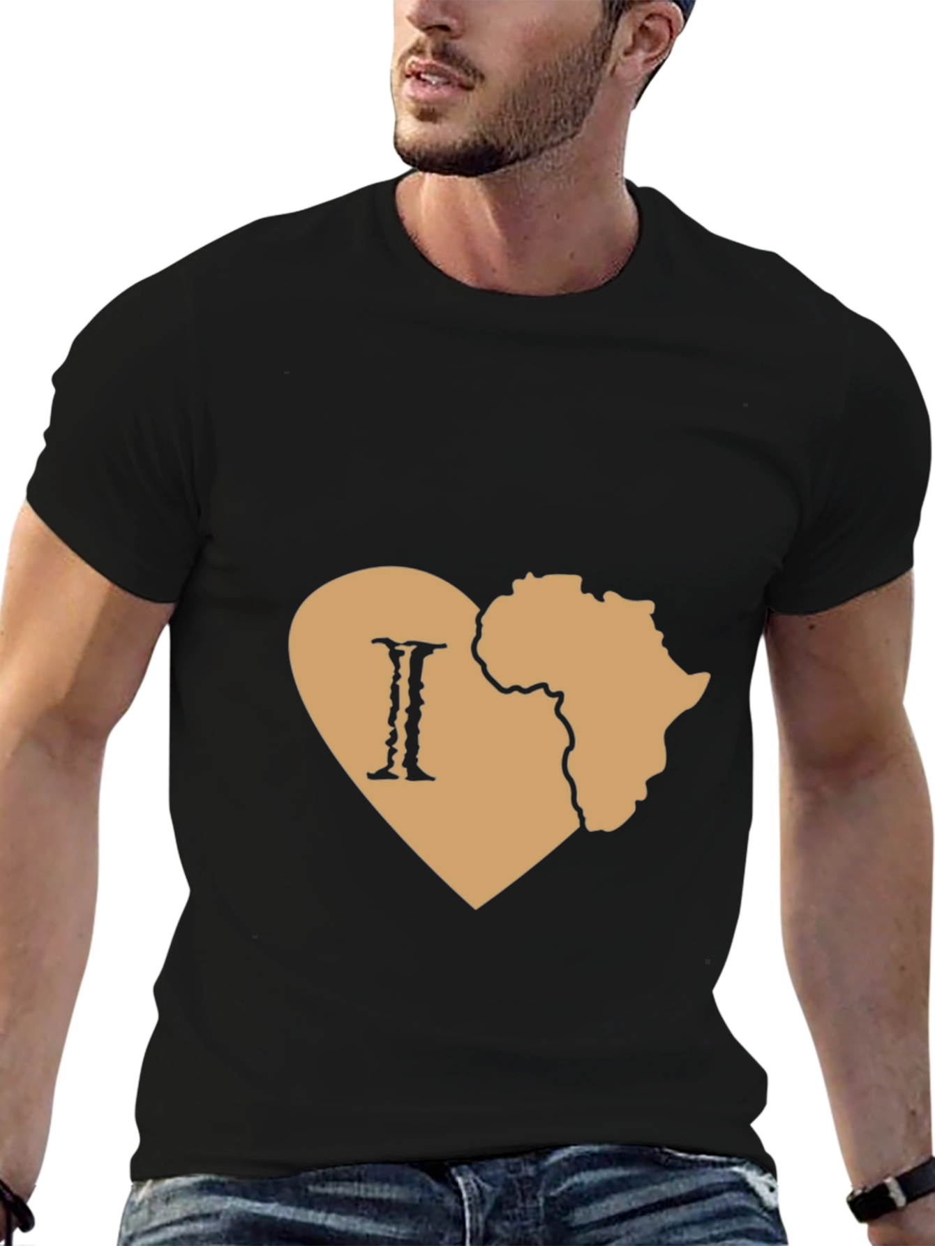 I Love Africa Black T-Shirt