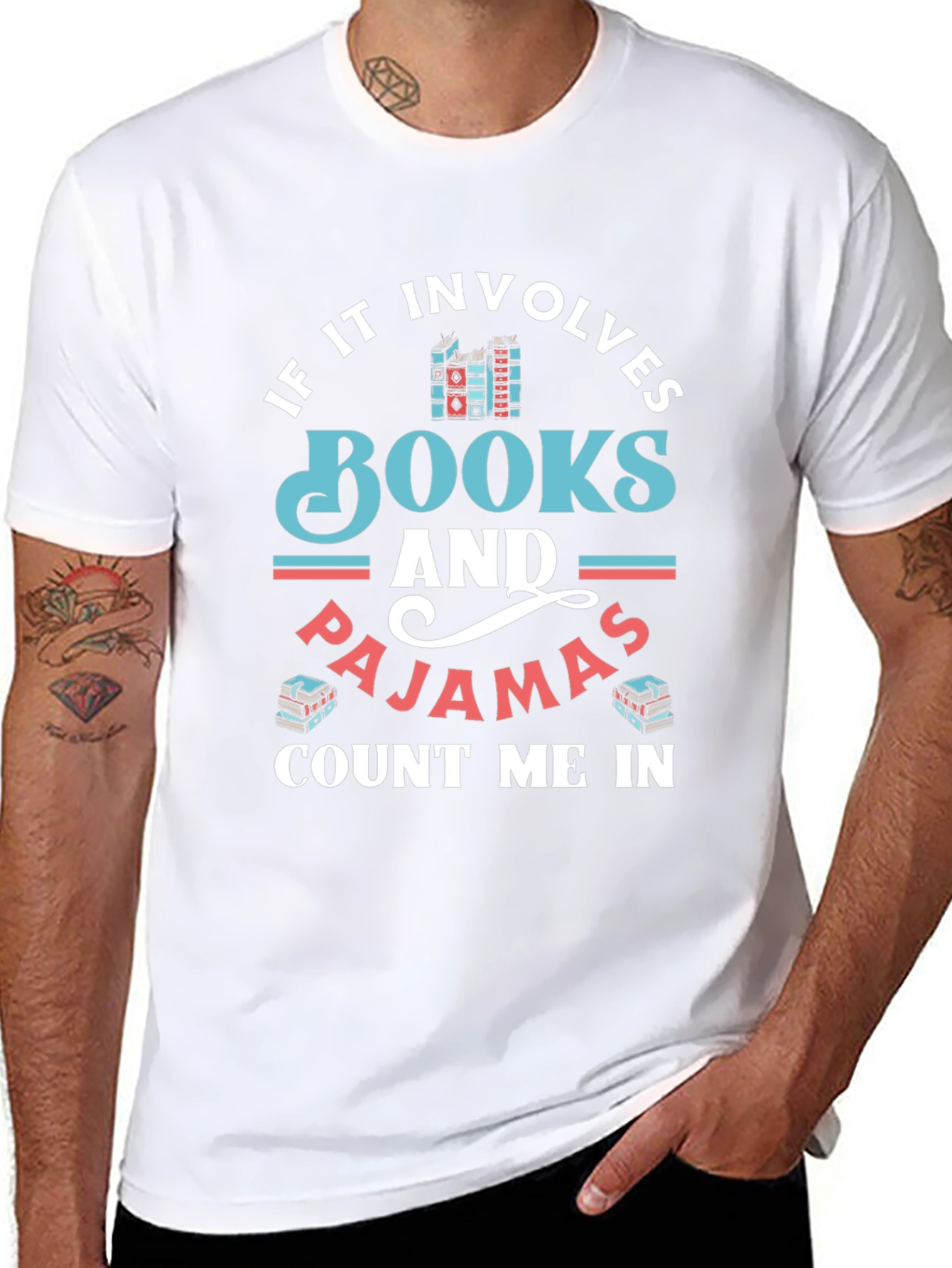 Books and Pajamas T-Shirt - Count Me In!