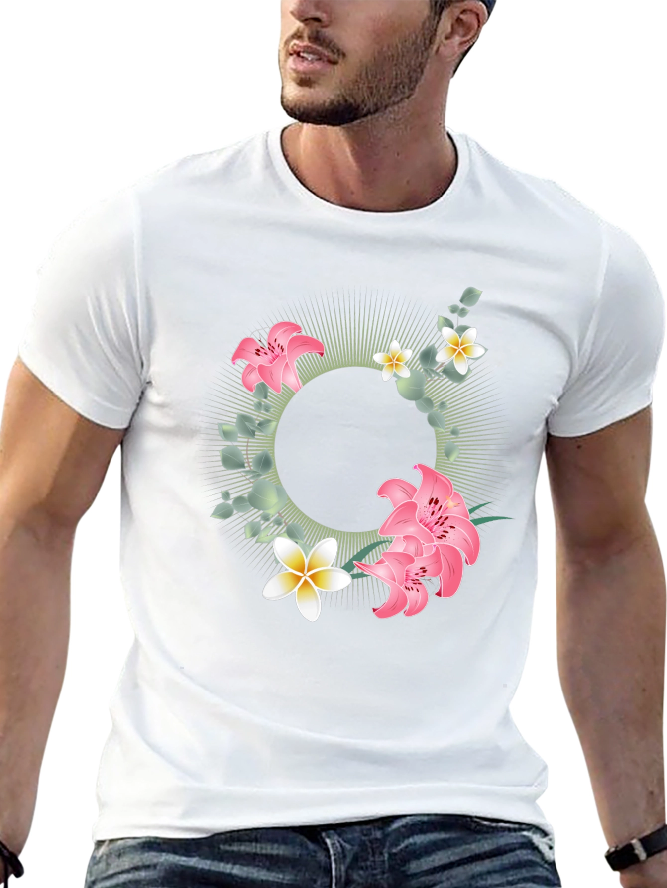 Floral Circle T-Shirt - Tropical Style