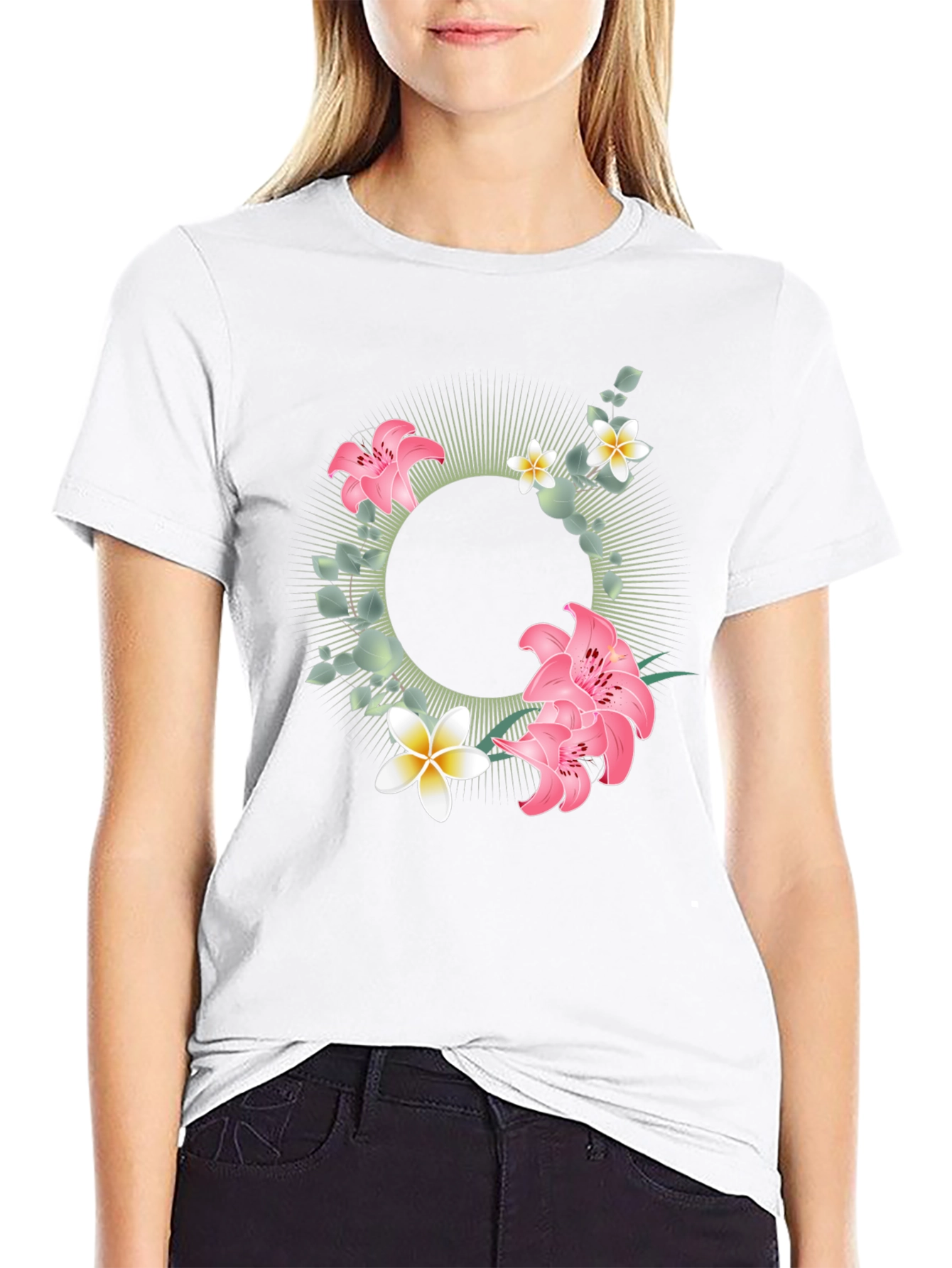 Floral Circle T-Shirt - Tropical Style