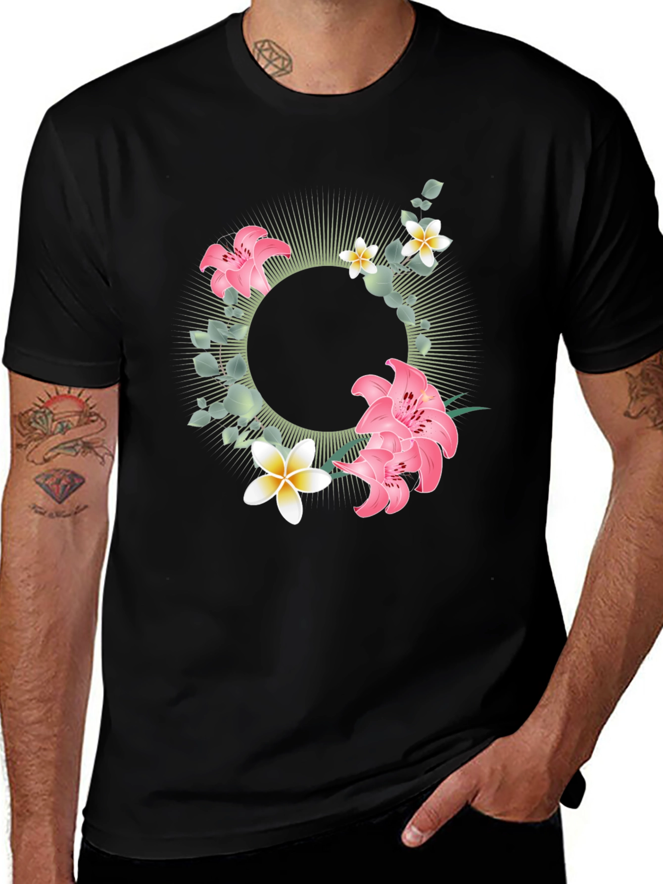 Floral Circle T-Shirt - Tropical Style