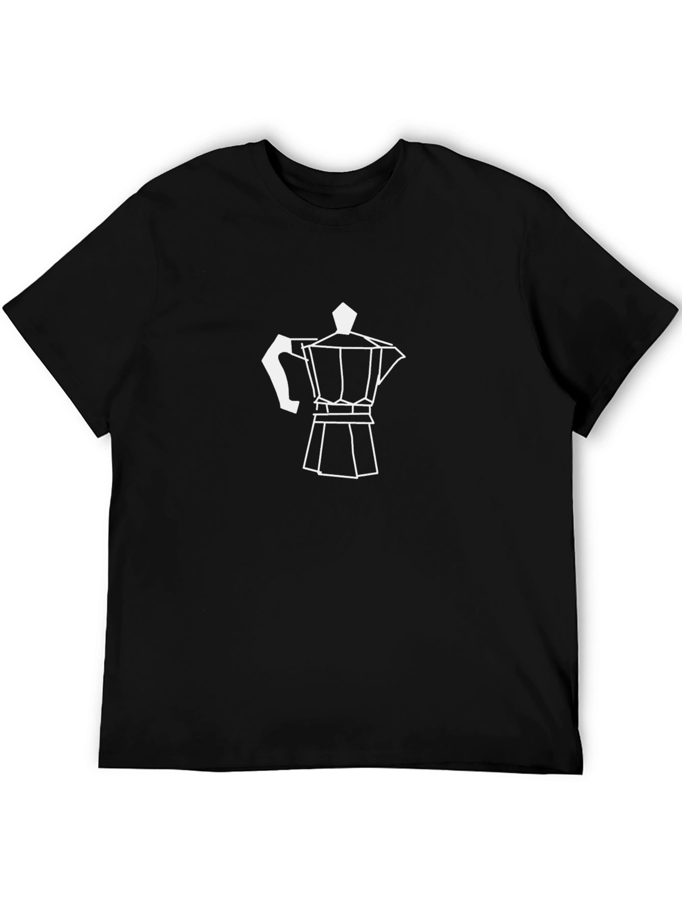 Coffee Maker Graphic Tee - Black Casual T-Shirt