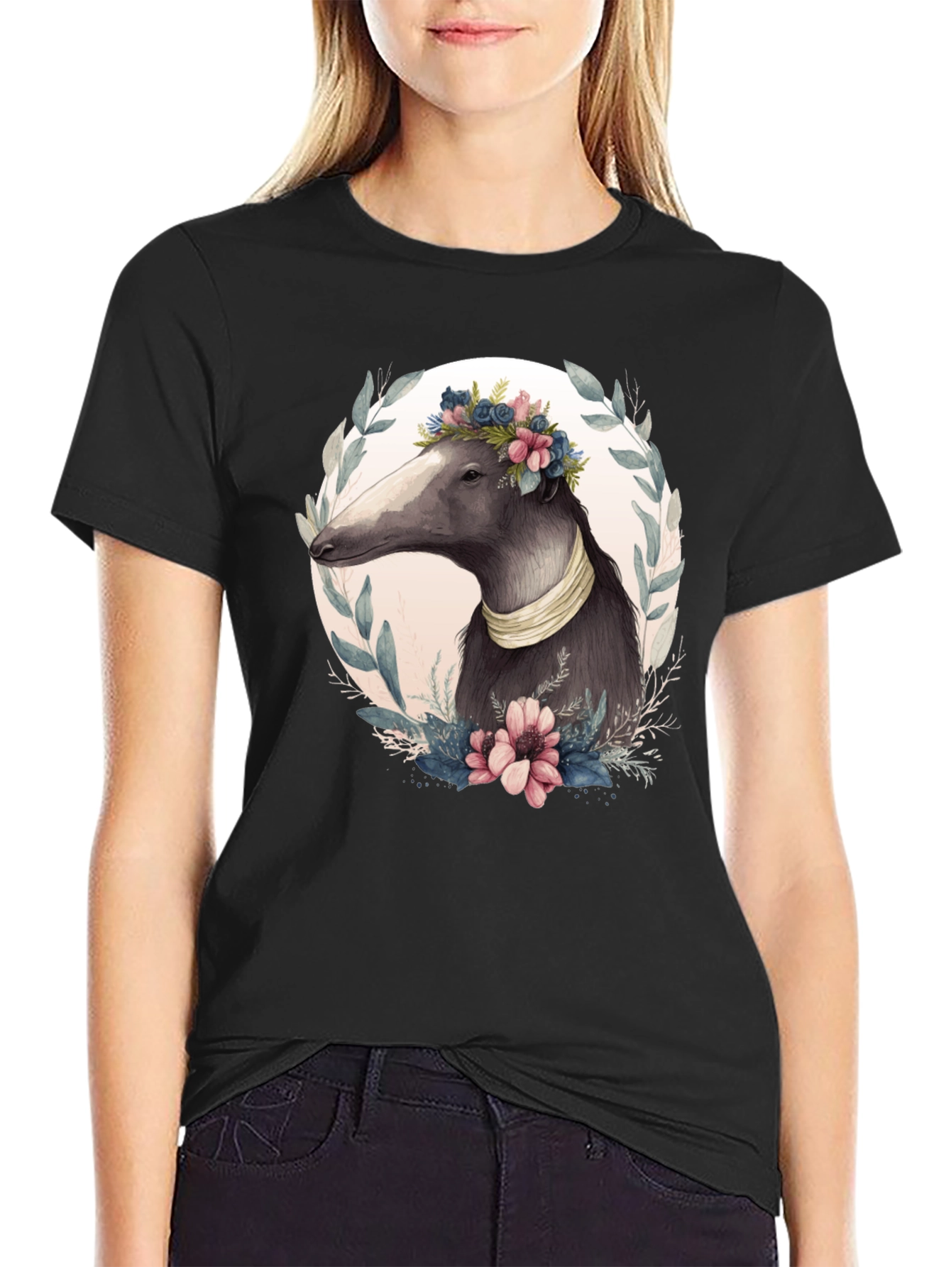 Floral Anteater Graphic Tee
