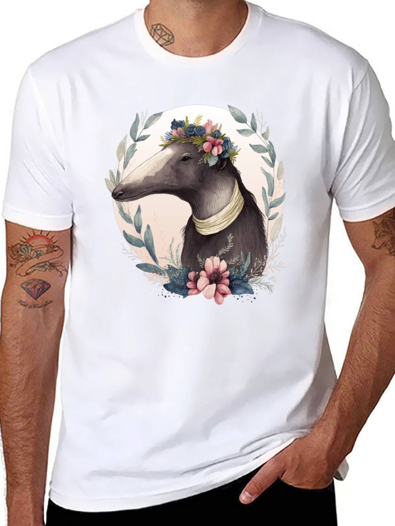 Floral Anteater Graphic Tee
