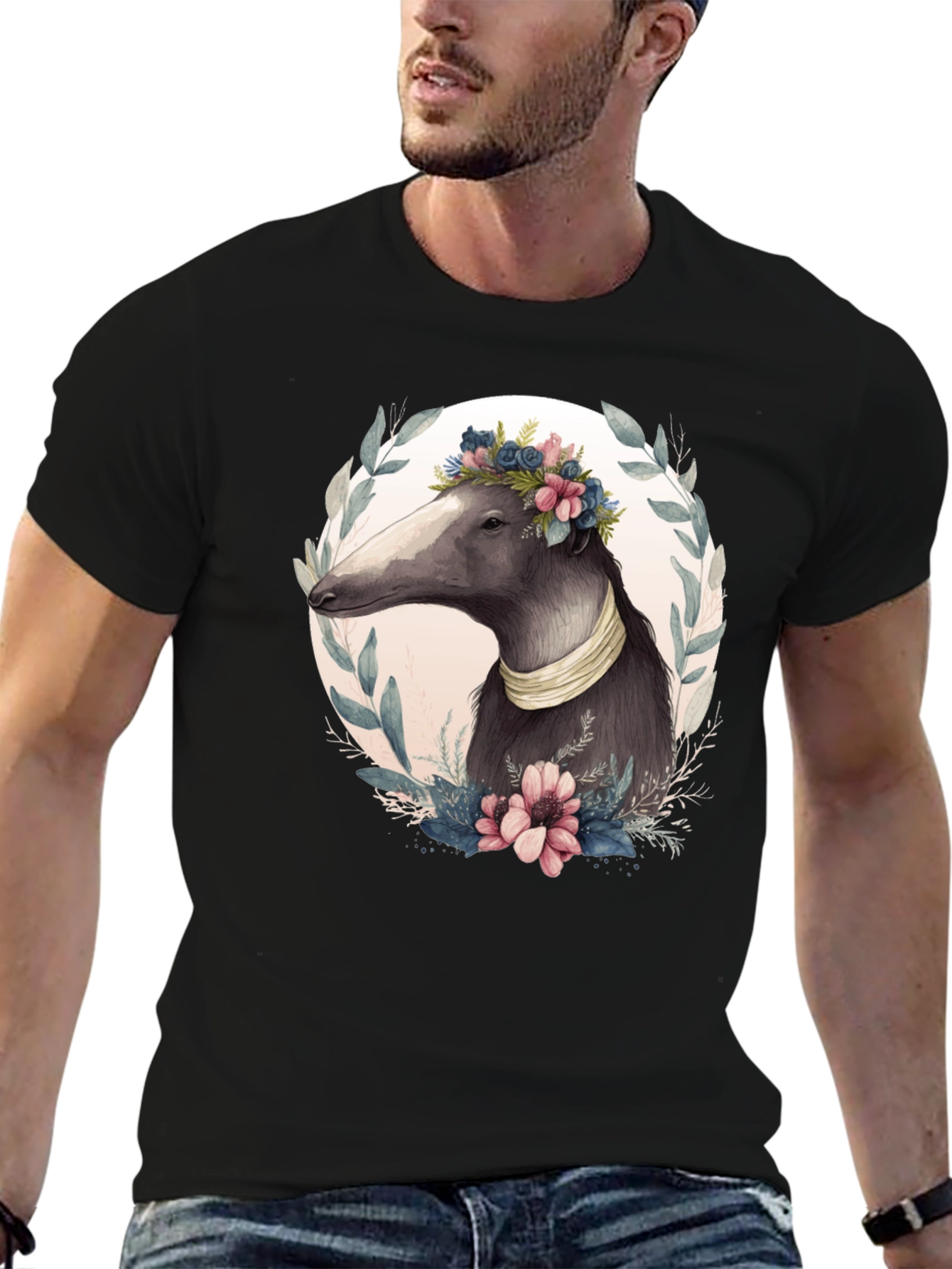 Floral Anteater Graphic Tee
