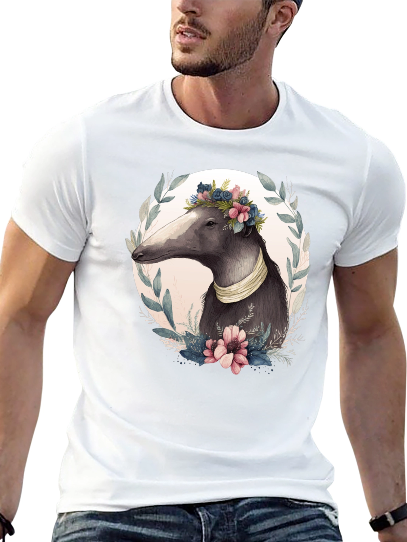 Floral Anteater Graphic Tee