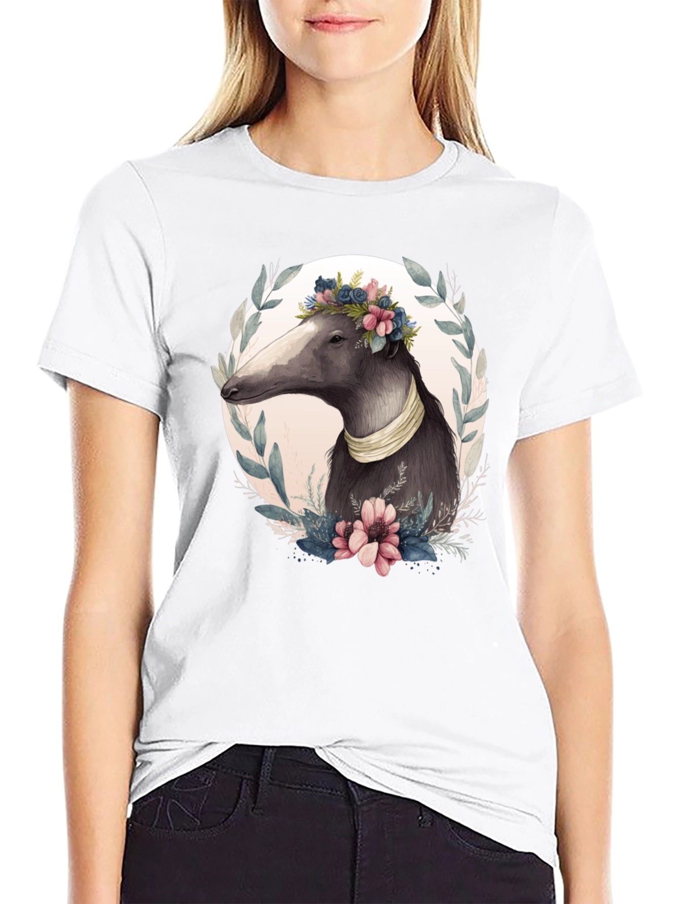 Floral Anteater Graphic Tee