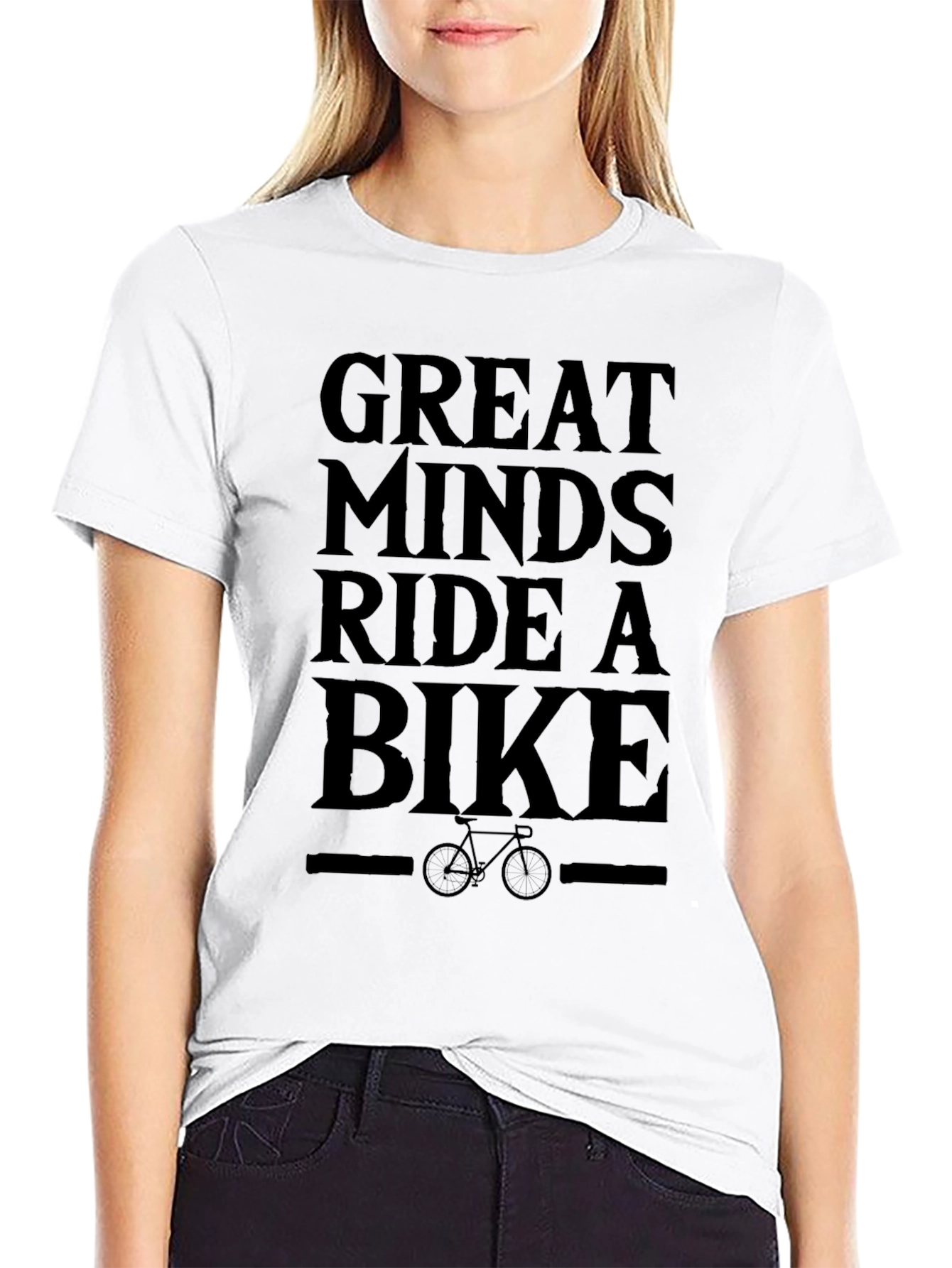 Great Minds Ride a Bike Black T-Shirt