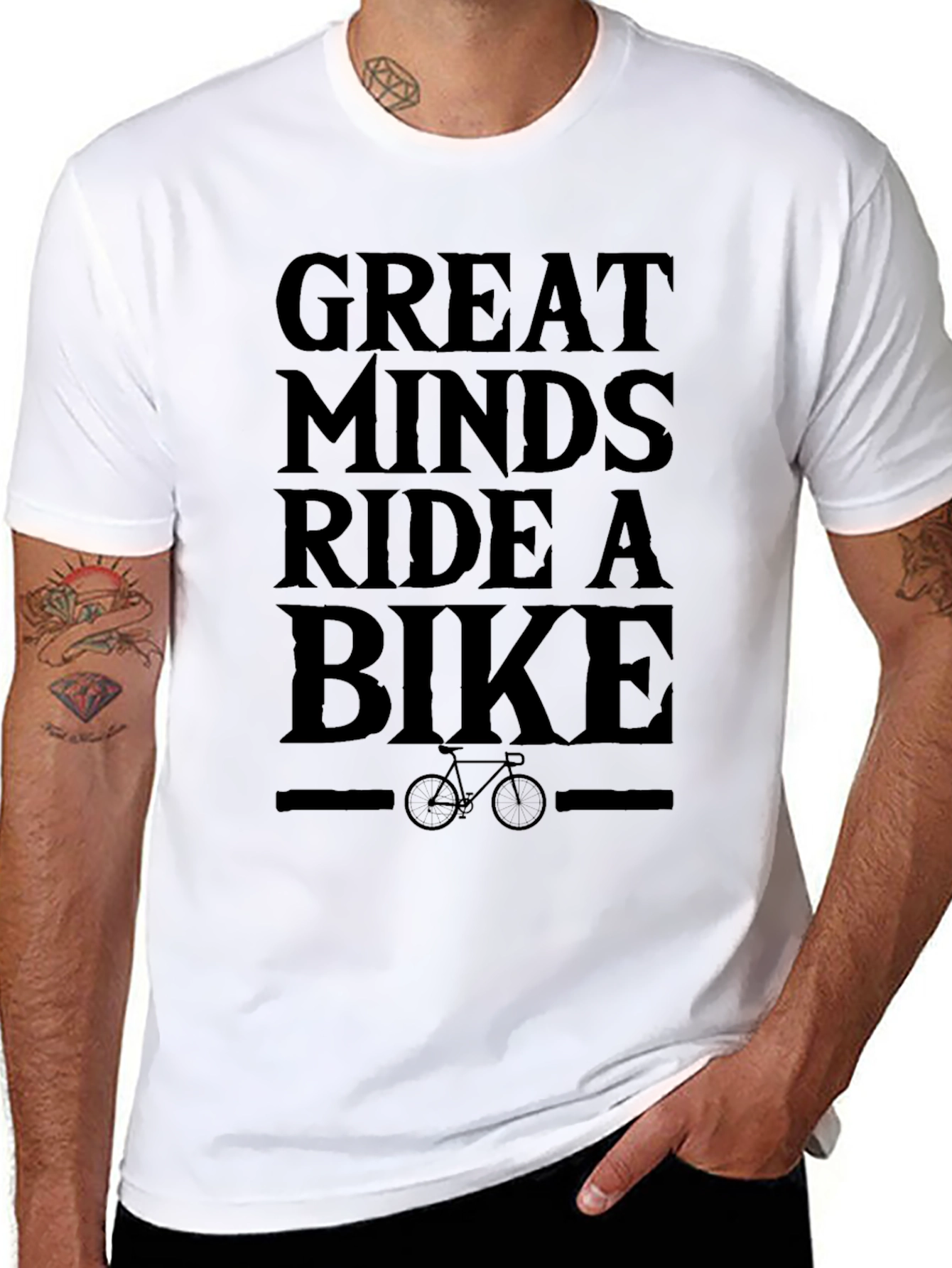 Great Minds Ride a Bike Black T-Shirt