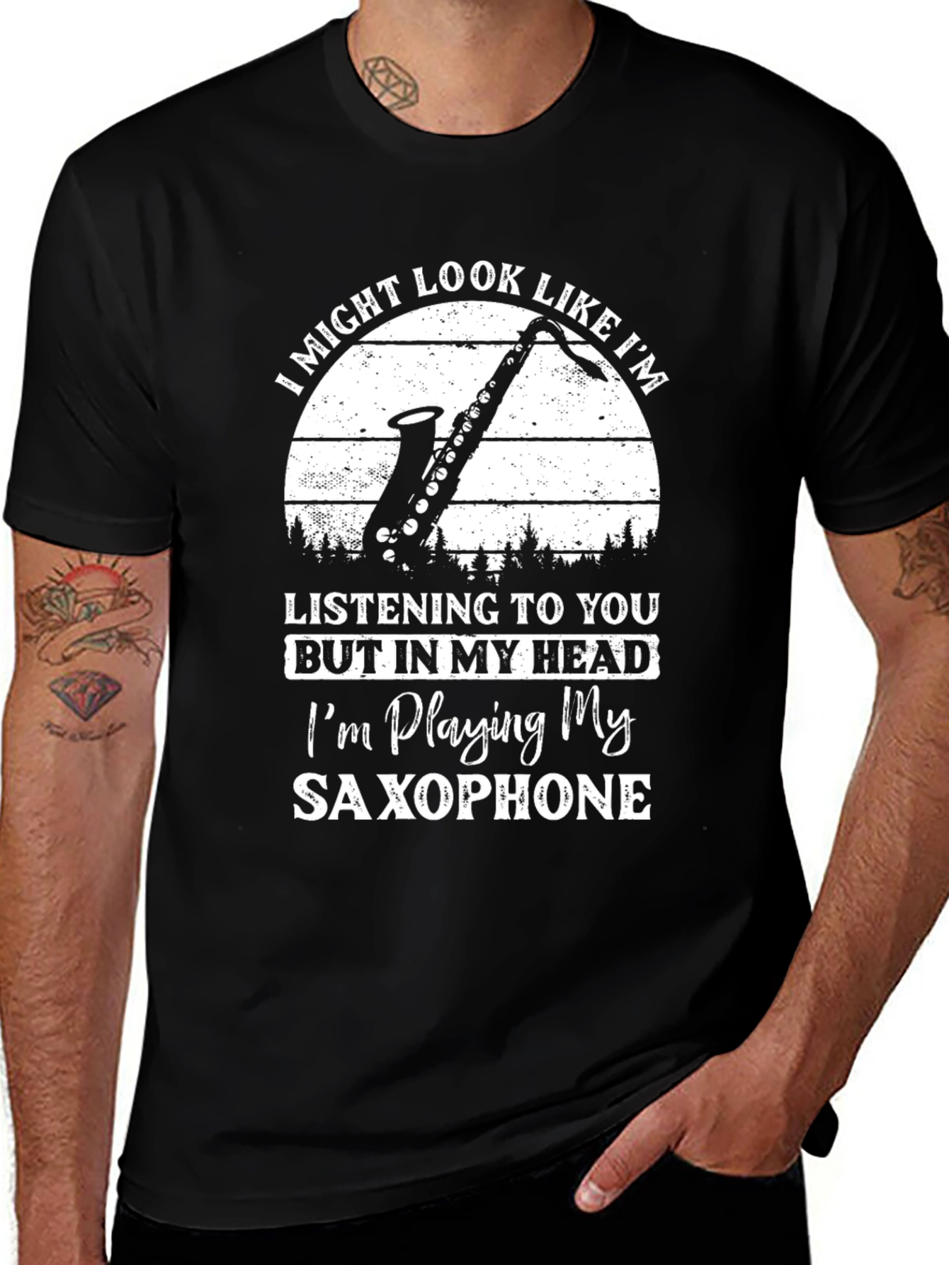 Saxophone Player T-Shirt: Im Playing Saxophone In My Head