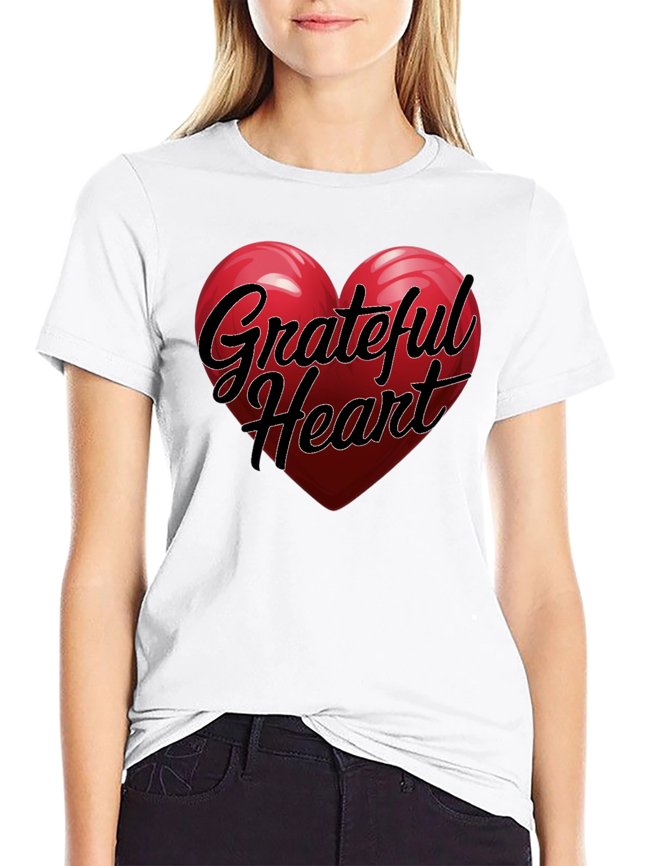 Grateful Heart T-Shirt Black