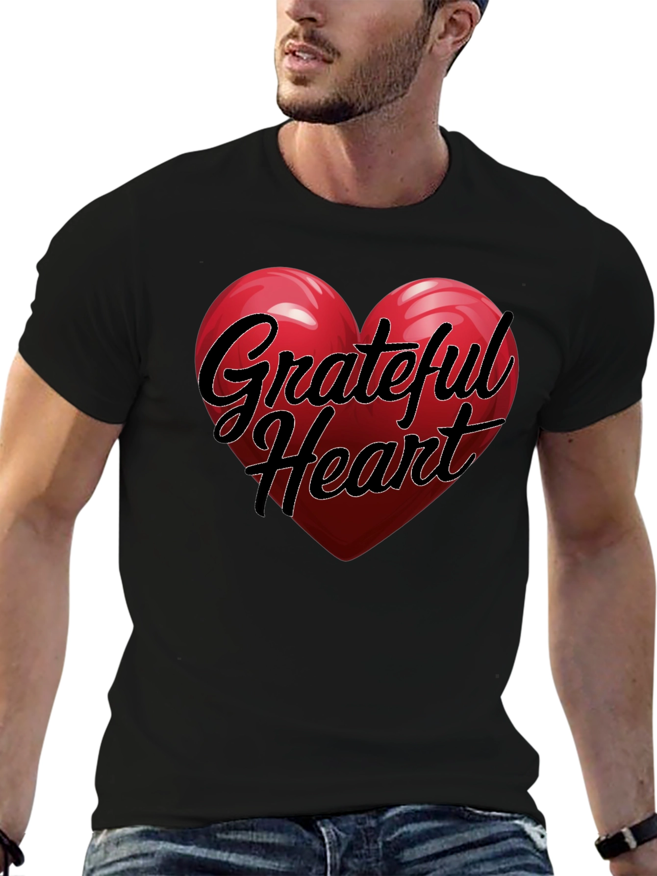 Grateful Heart T-Shirt Black
