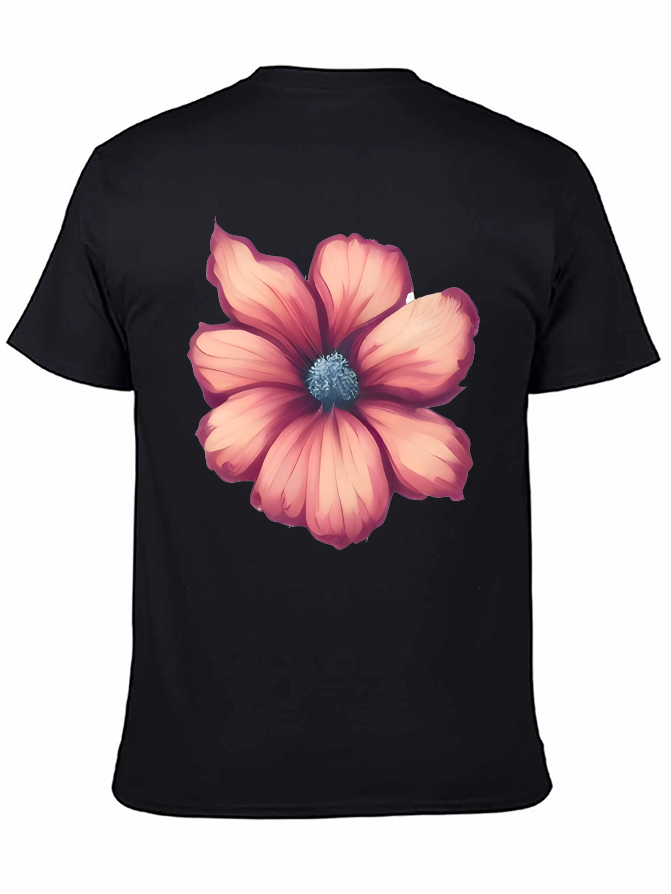 Floral Graphic Tee - Stylish Mens Black T-Shirt