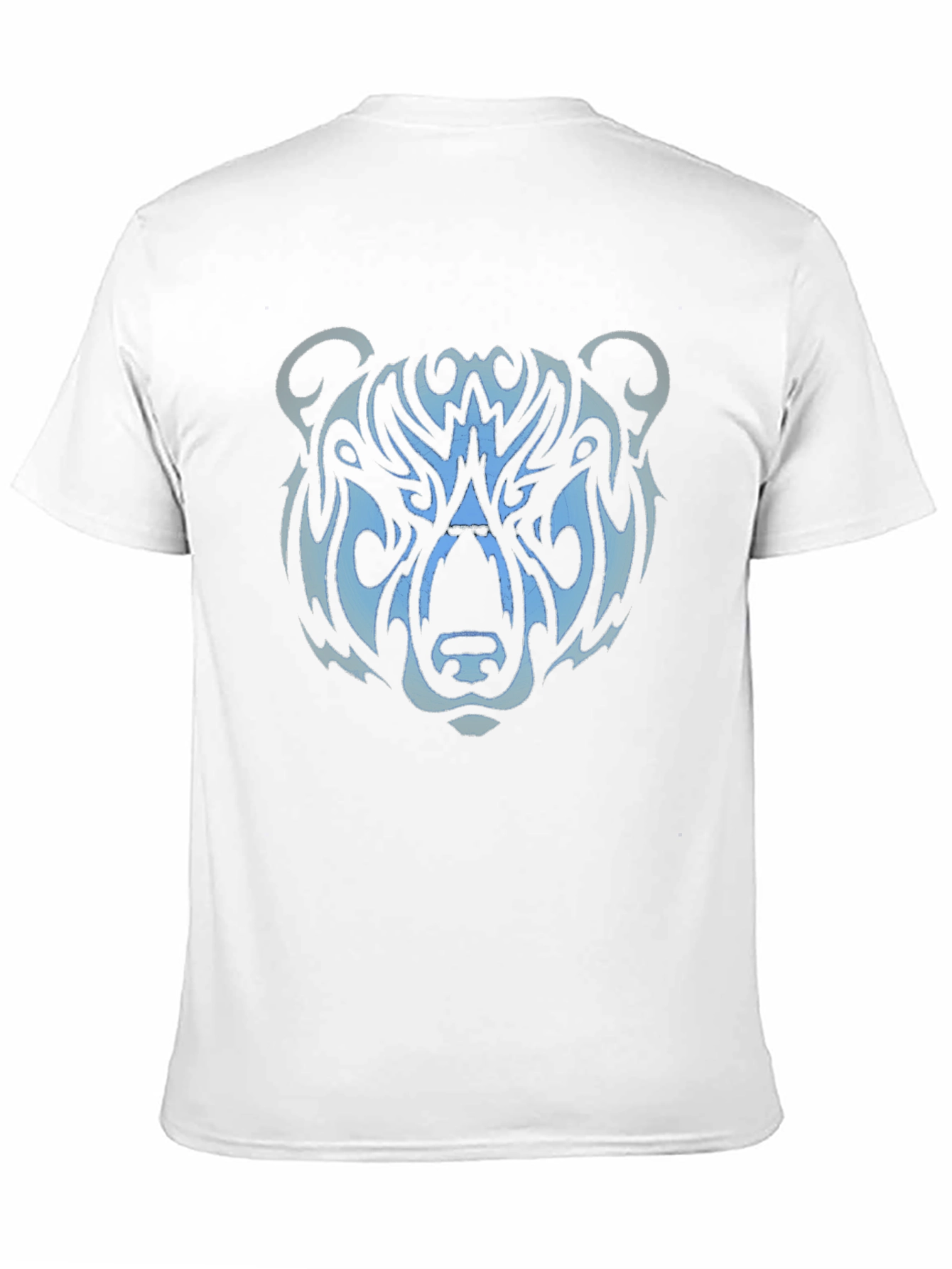Tribal Bear Head Graphic Tee - Black