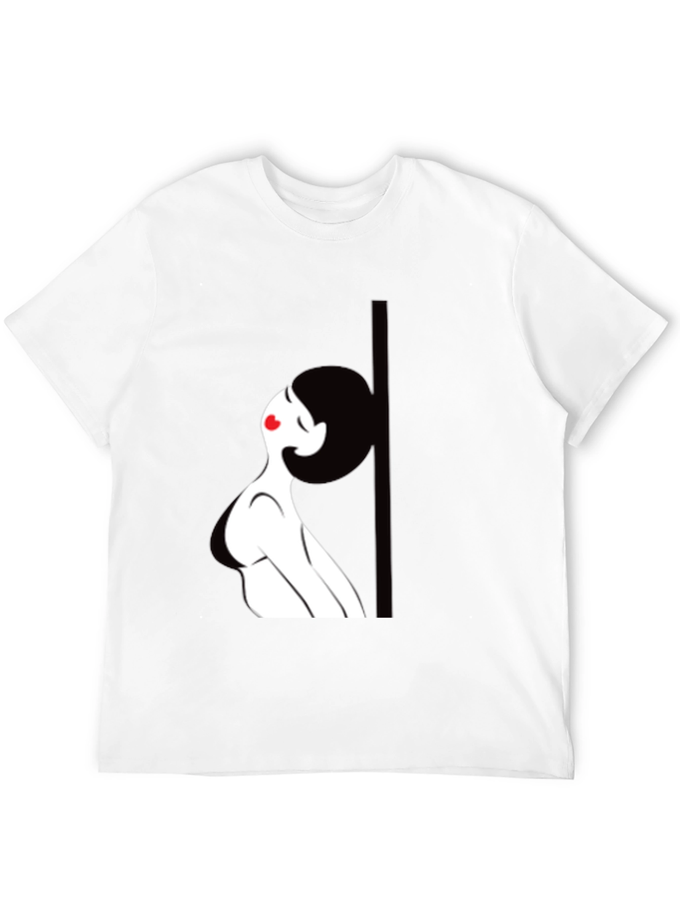 Black Graphic Tee - Pole Dancing Silhouette