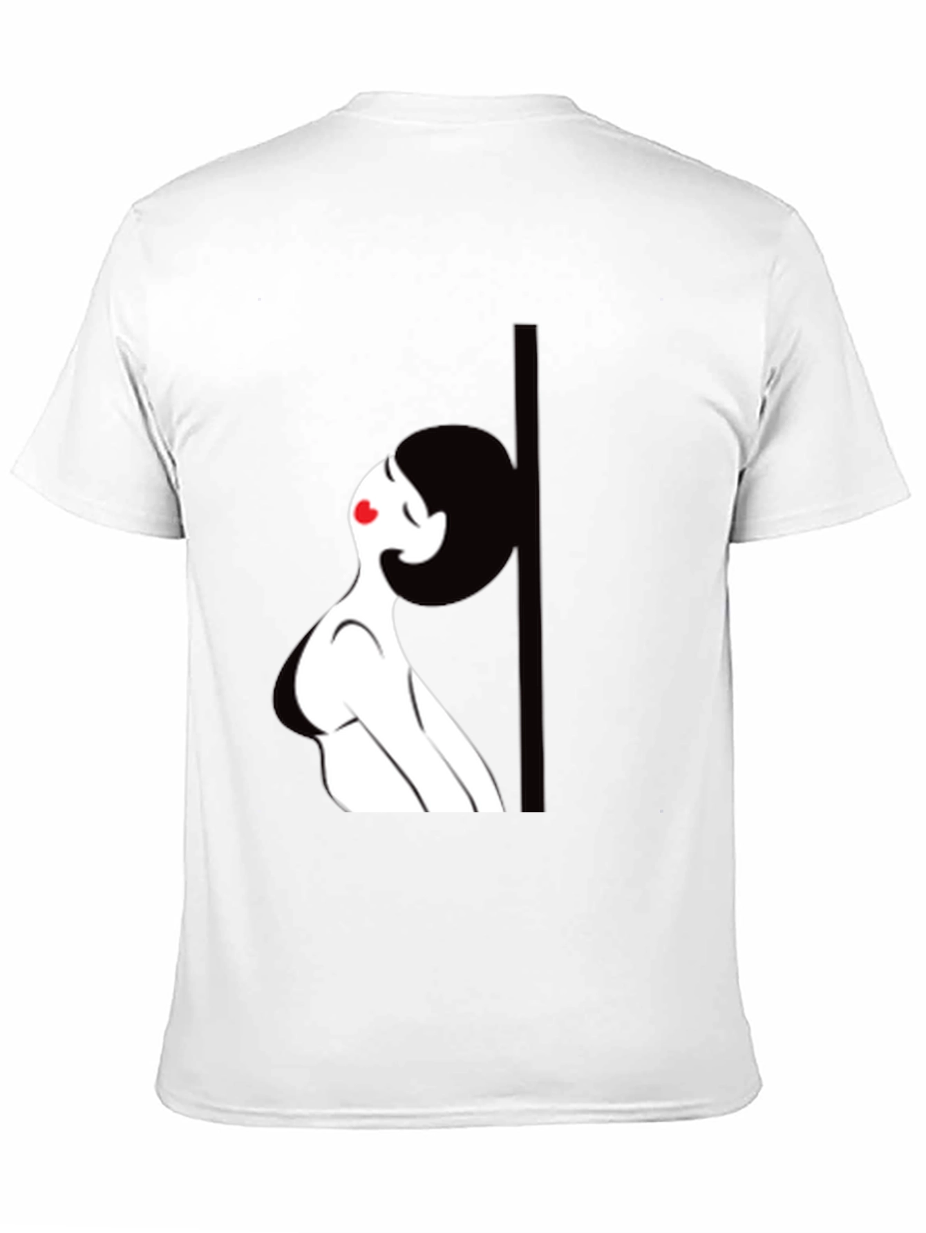 Black Graphic Tee - Pole Dancing Silhouette