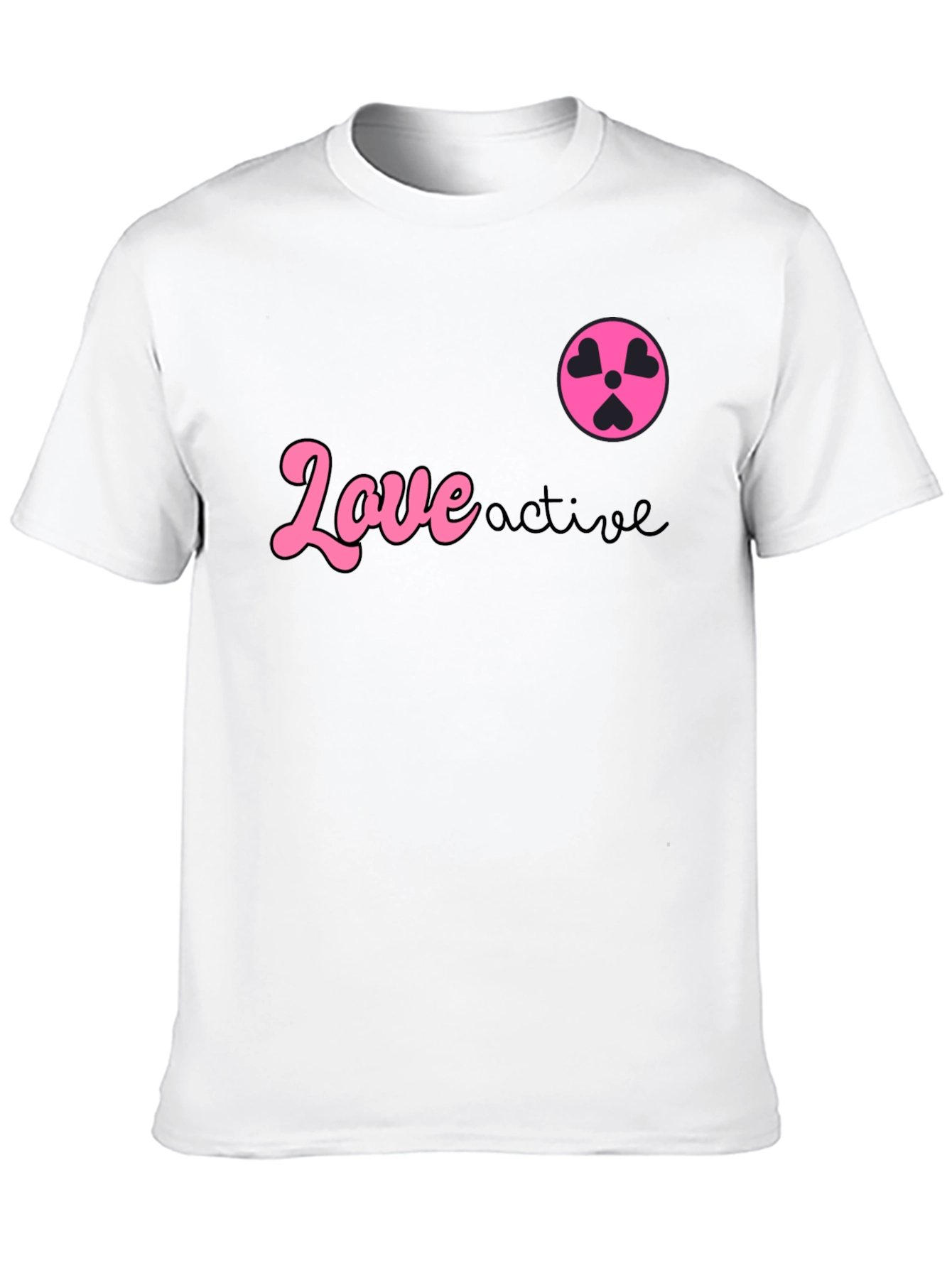 Love Active Graphic Tee - Black Cotton T-Shirt