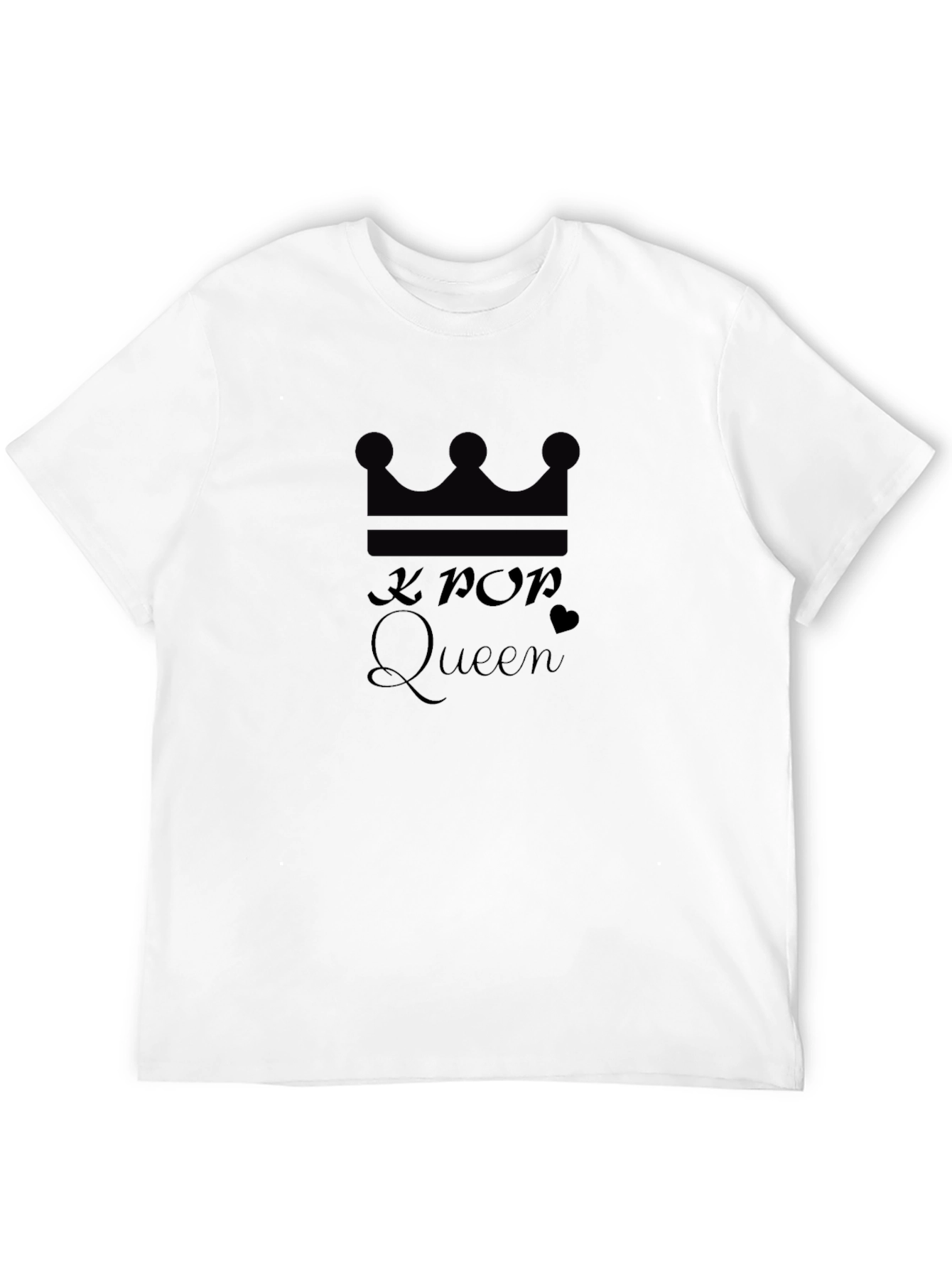 K-Pop Queen Crown Black Graphic Tee
