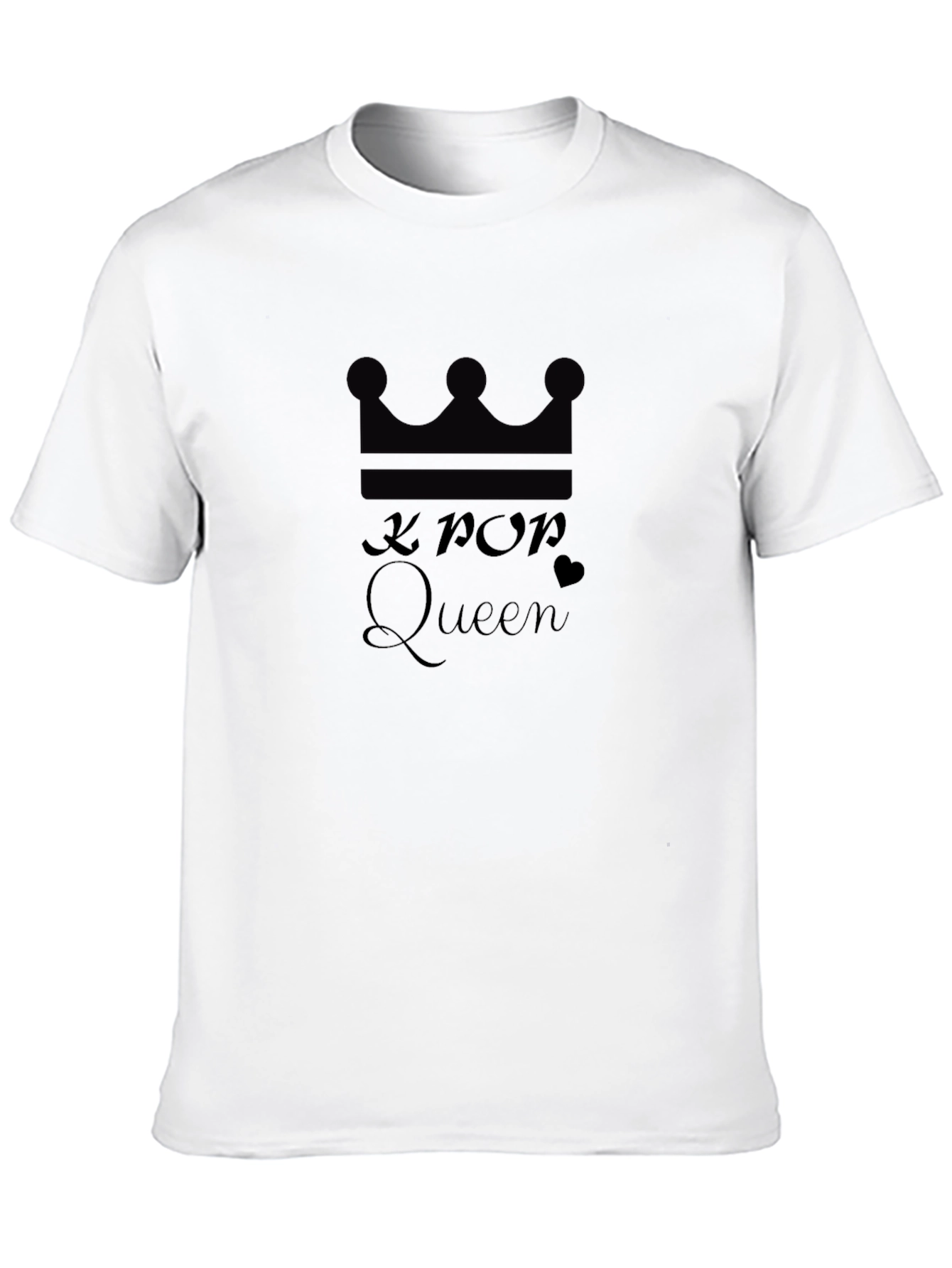 K-Pop Queen Crown Black Graphic Tee